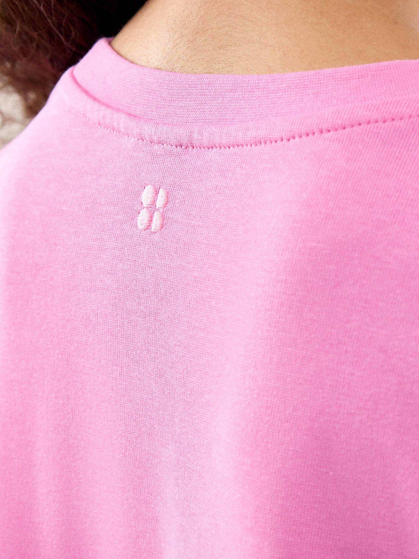 After Class Crop Sweatshirt Pink