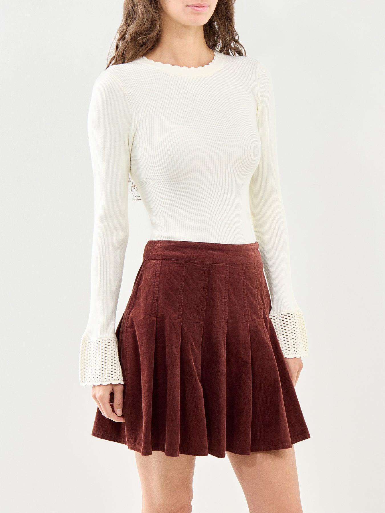 Crochet Cuff Top White