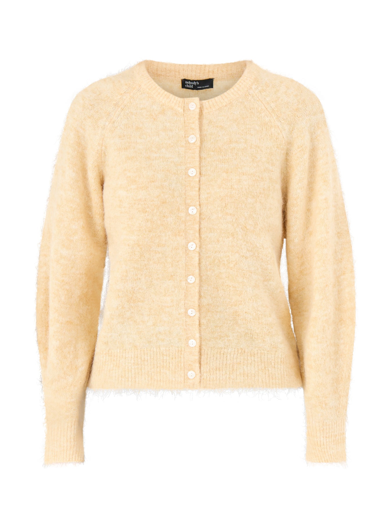 Barrel Sleeve Cardigan Yellow