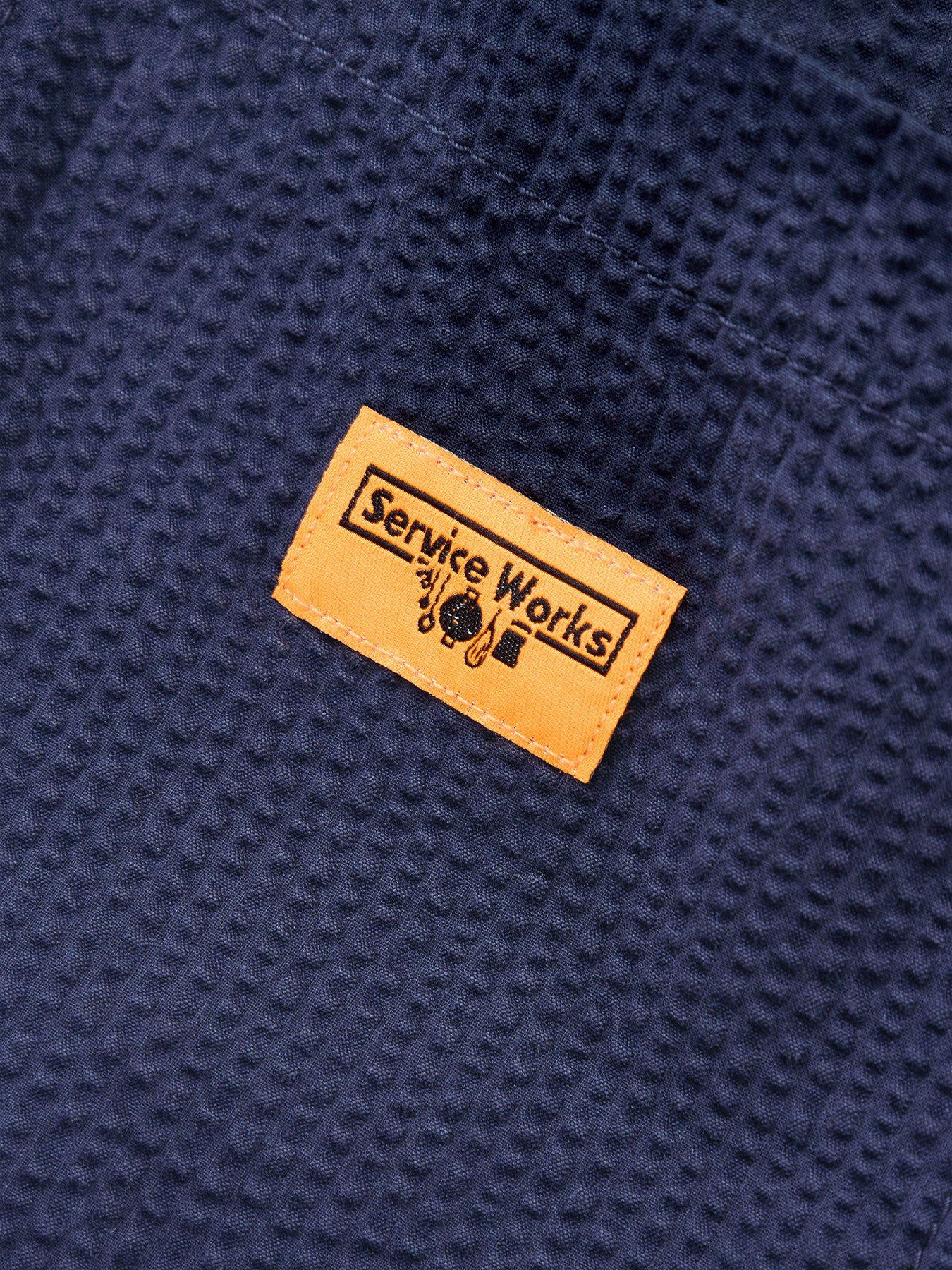 Seersucker Chef Shorts Navy