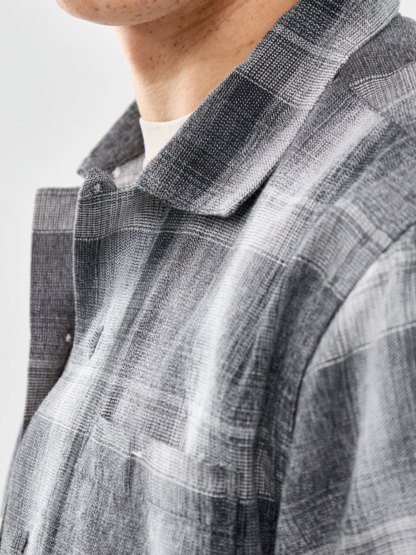 Plaid Long Sleeve Shirt Black