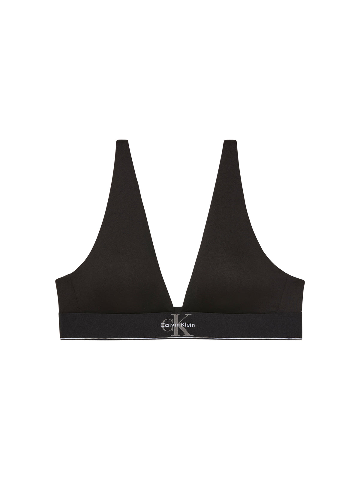 CK Graphic Lightly Lined Triangle Bra - Black