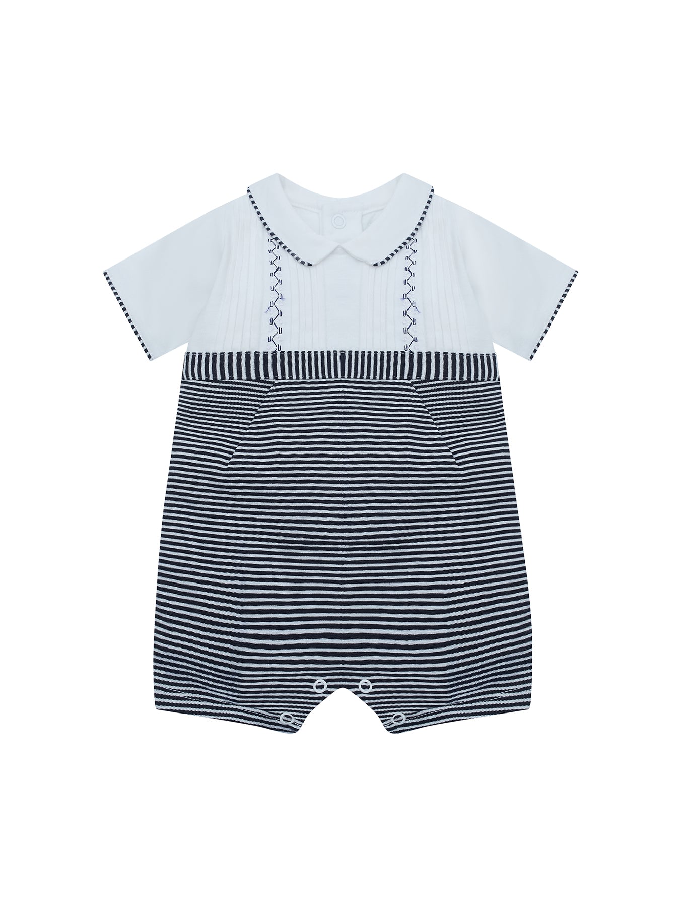Baby Leo Jersey Romper Navy