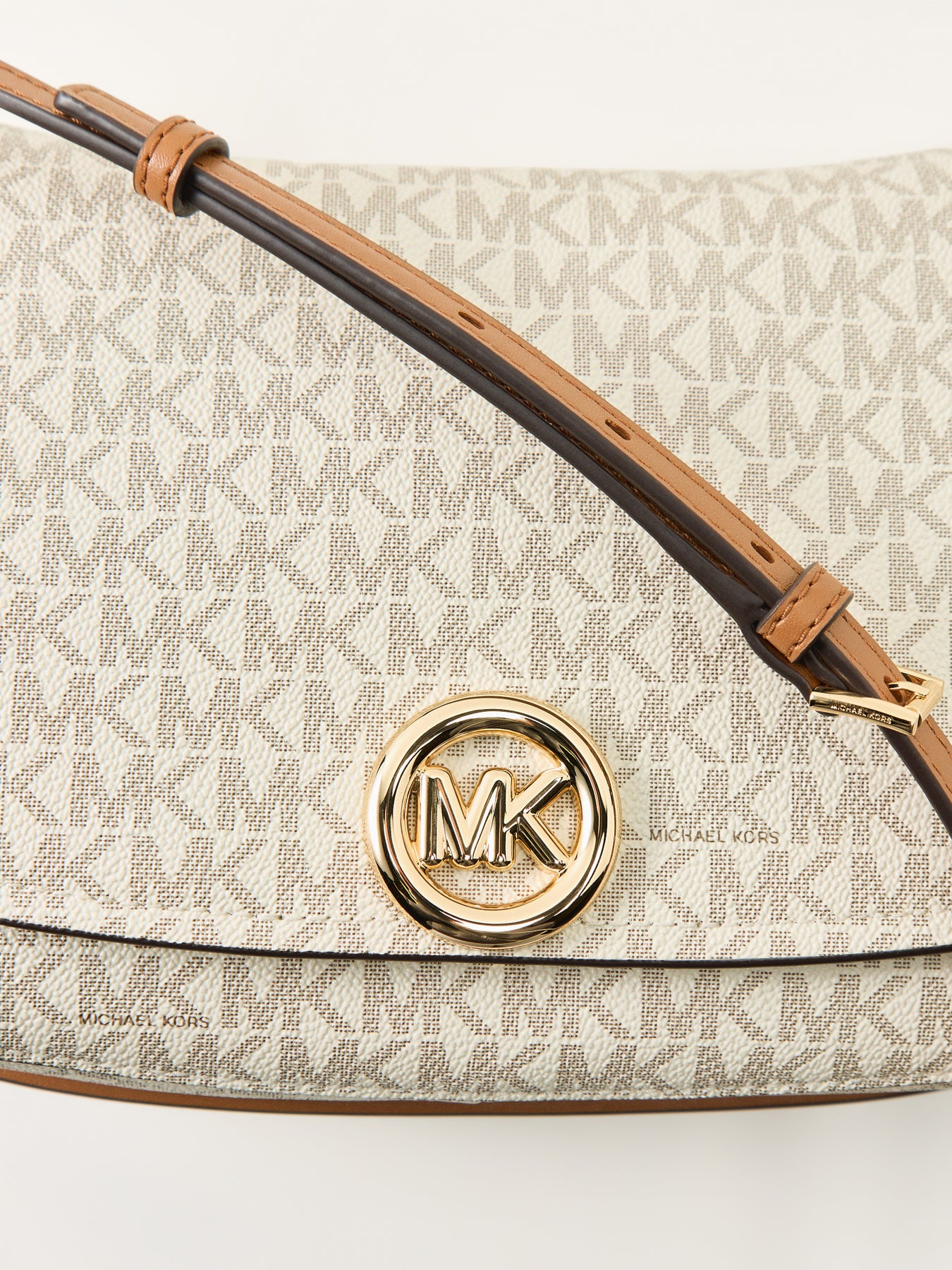 Nolita Signature Chain Convertible Shoulder Bag Cream