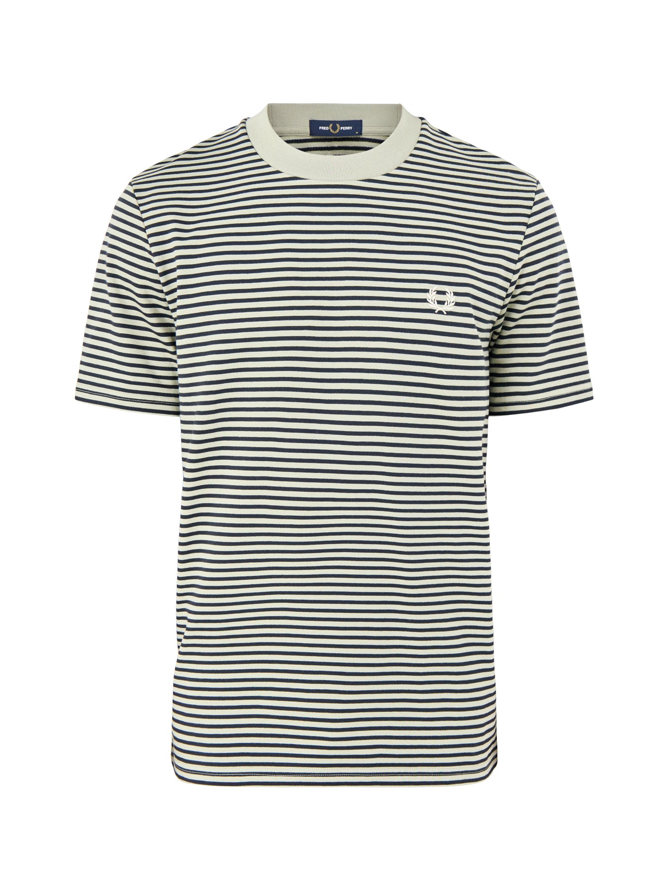 Fred Perry Fine Stripe Heavyweight Cotton T-Shirt Green