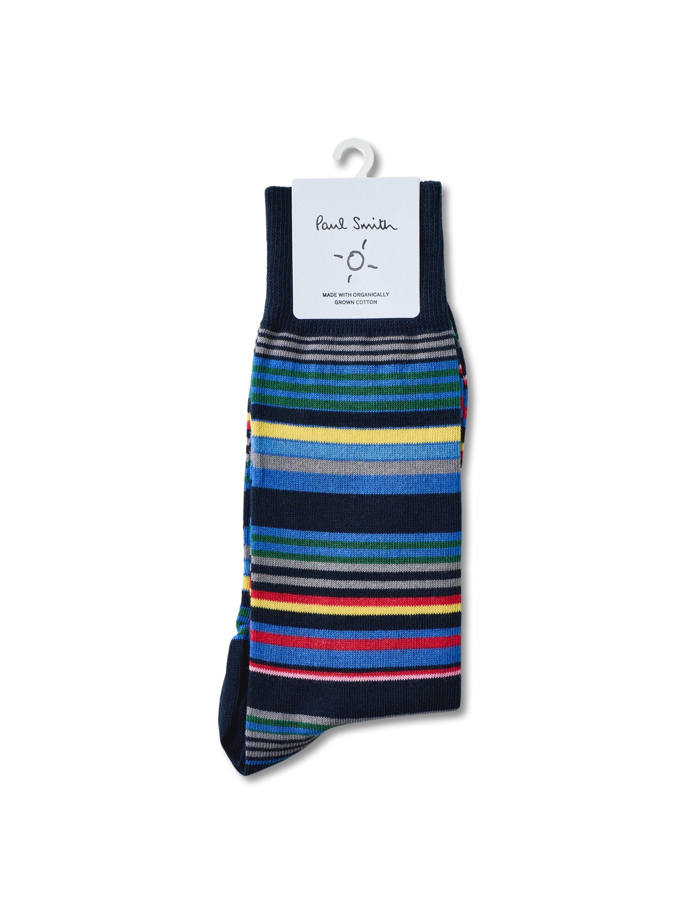 Striped Crew Socks Navy