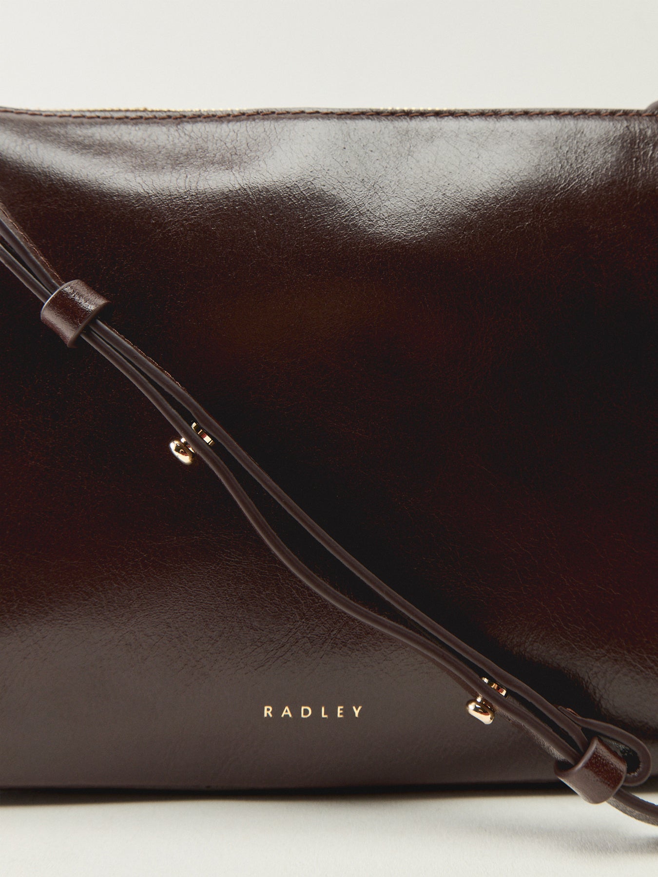 Romilly Medium Ziptop Crossbody Brown