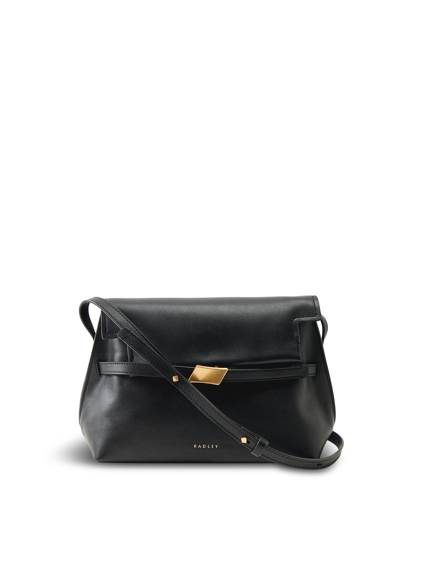 Christina Small Flapover Crossbody Black