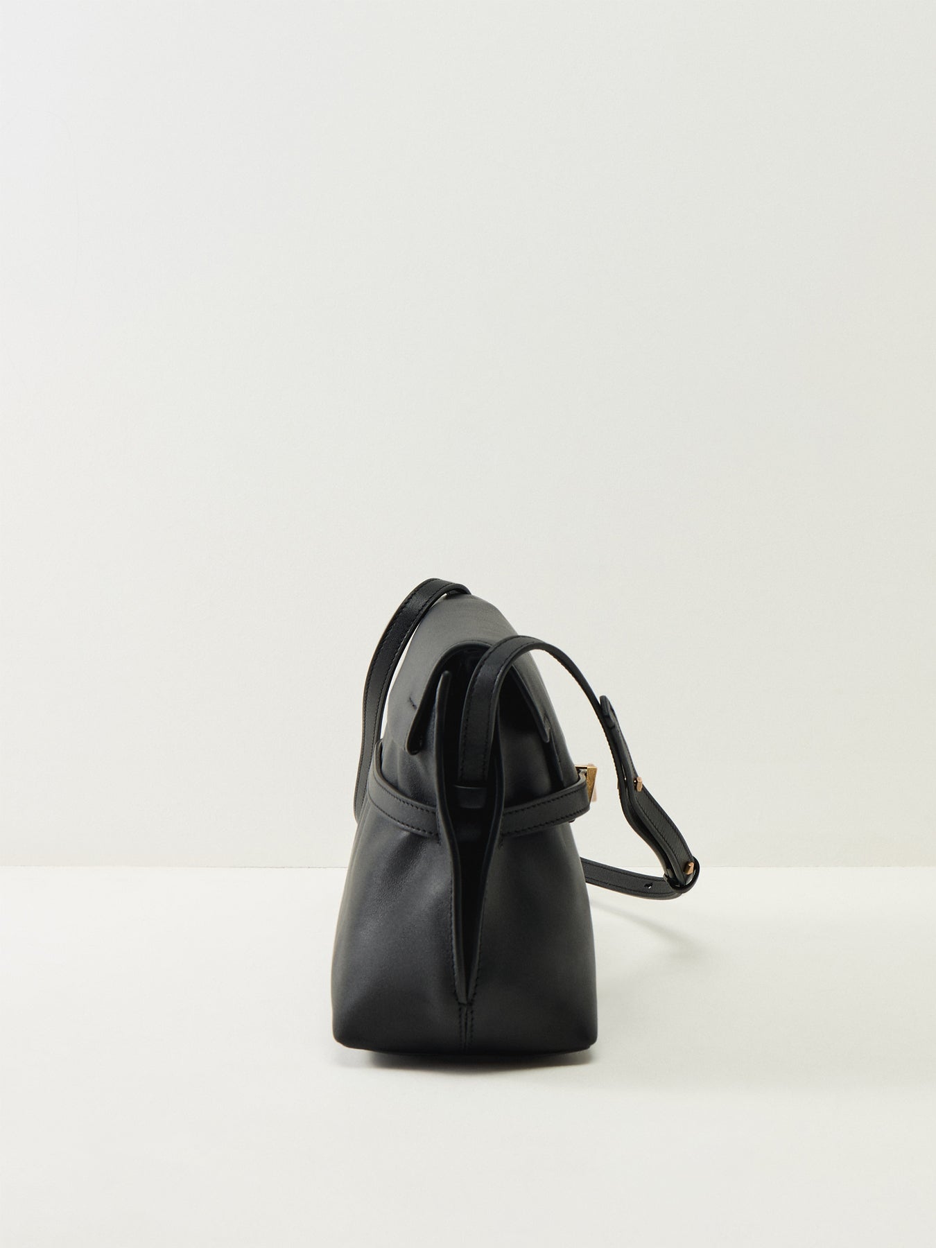 Christina Small Flapover Crossbody Black