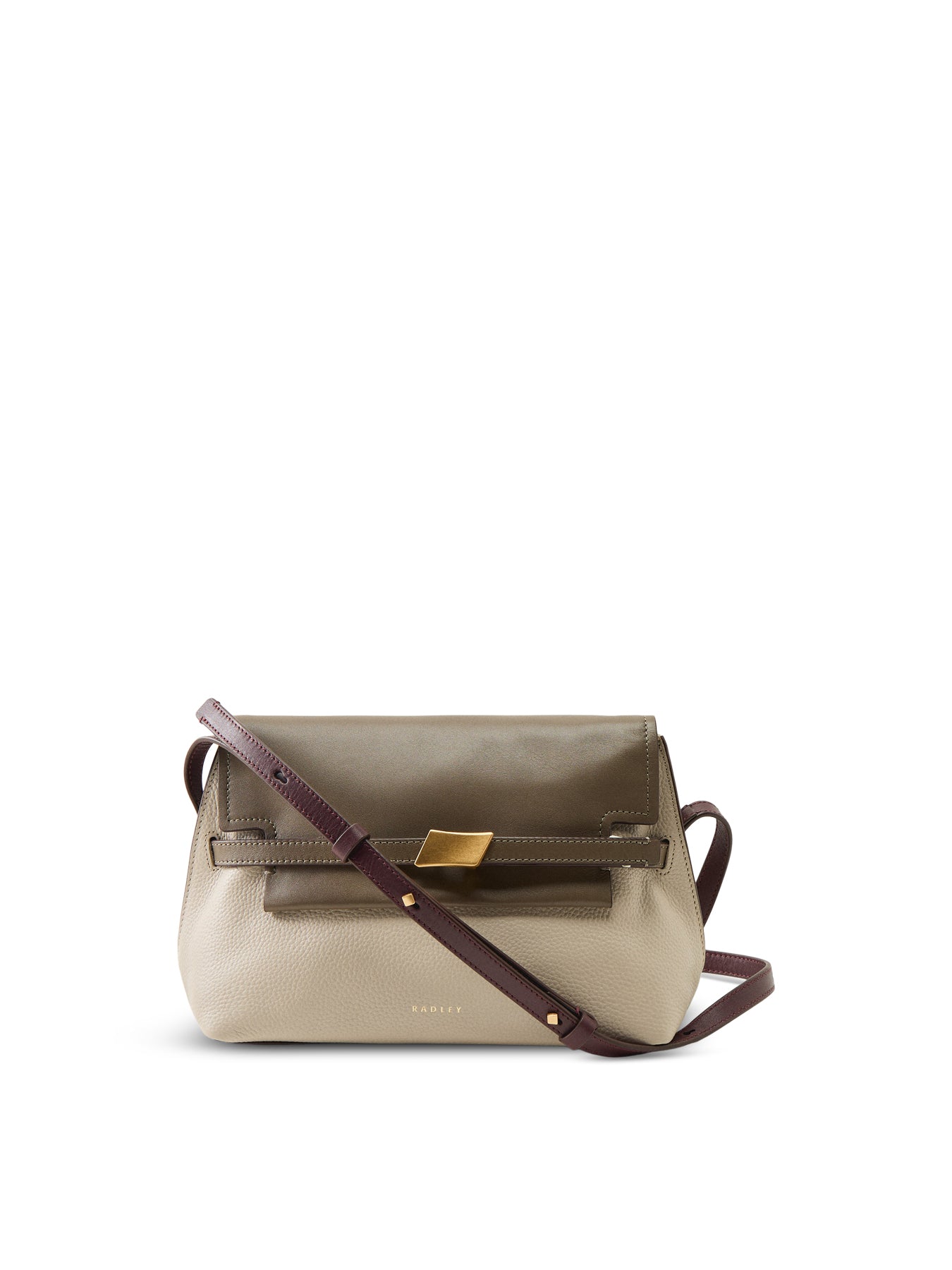 Christina Colourblock Small Flapover Crossbody White