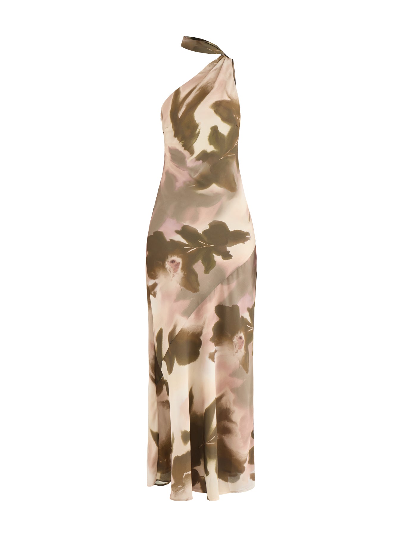 Sheree One Shoulder Chiffon Maxi Dress Floral