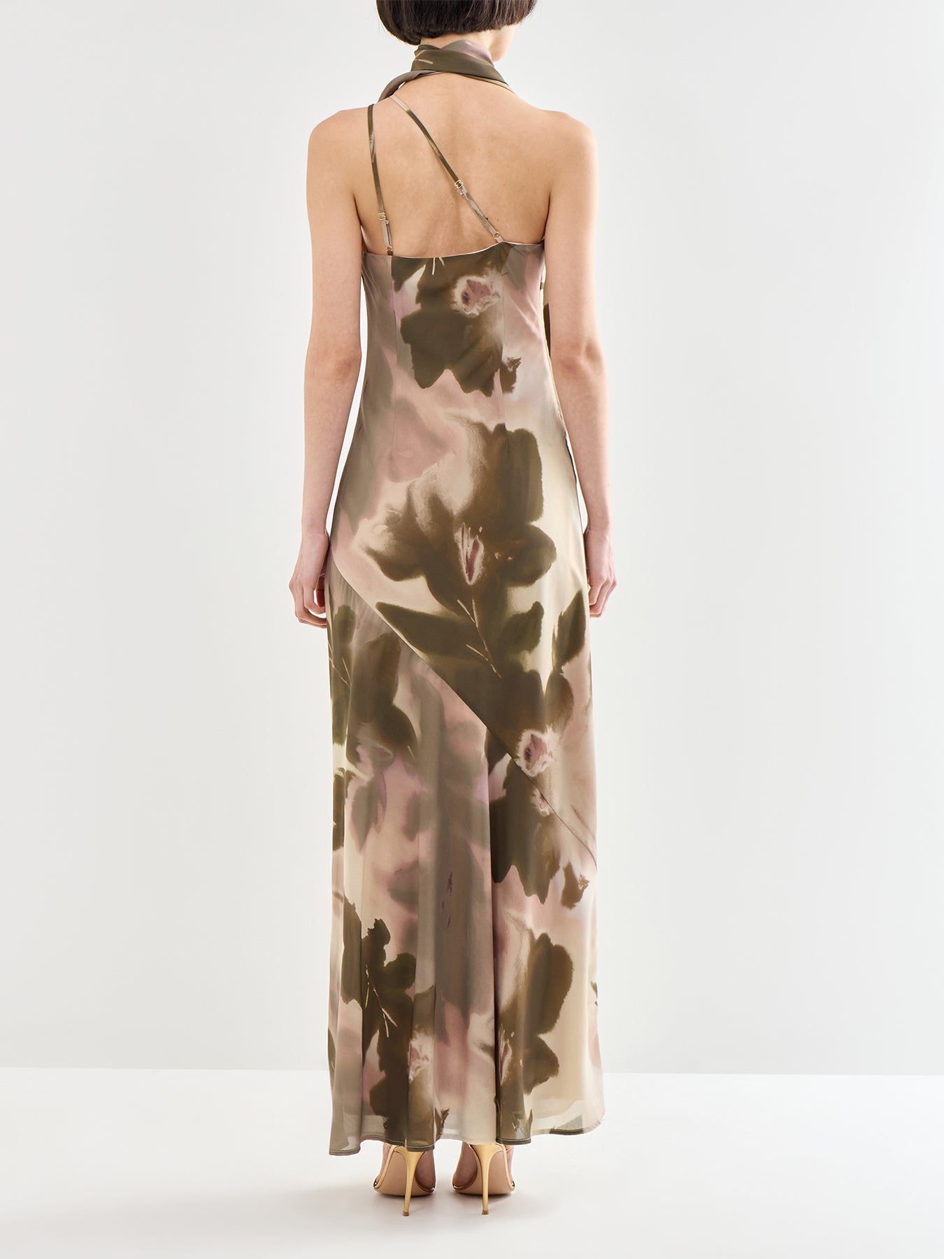 Sheree One Shoulder Chiffon Maxi Dress Floral
