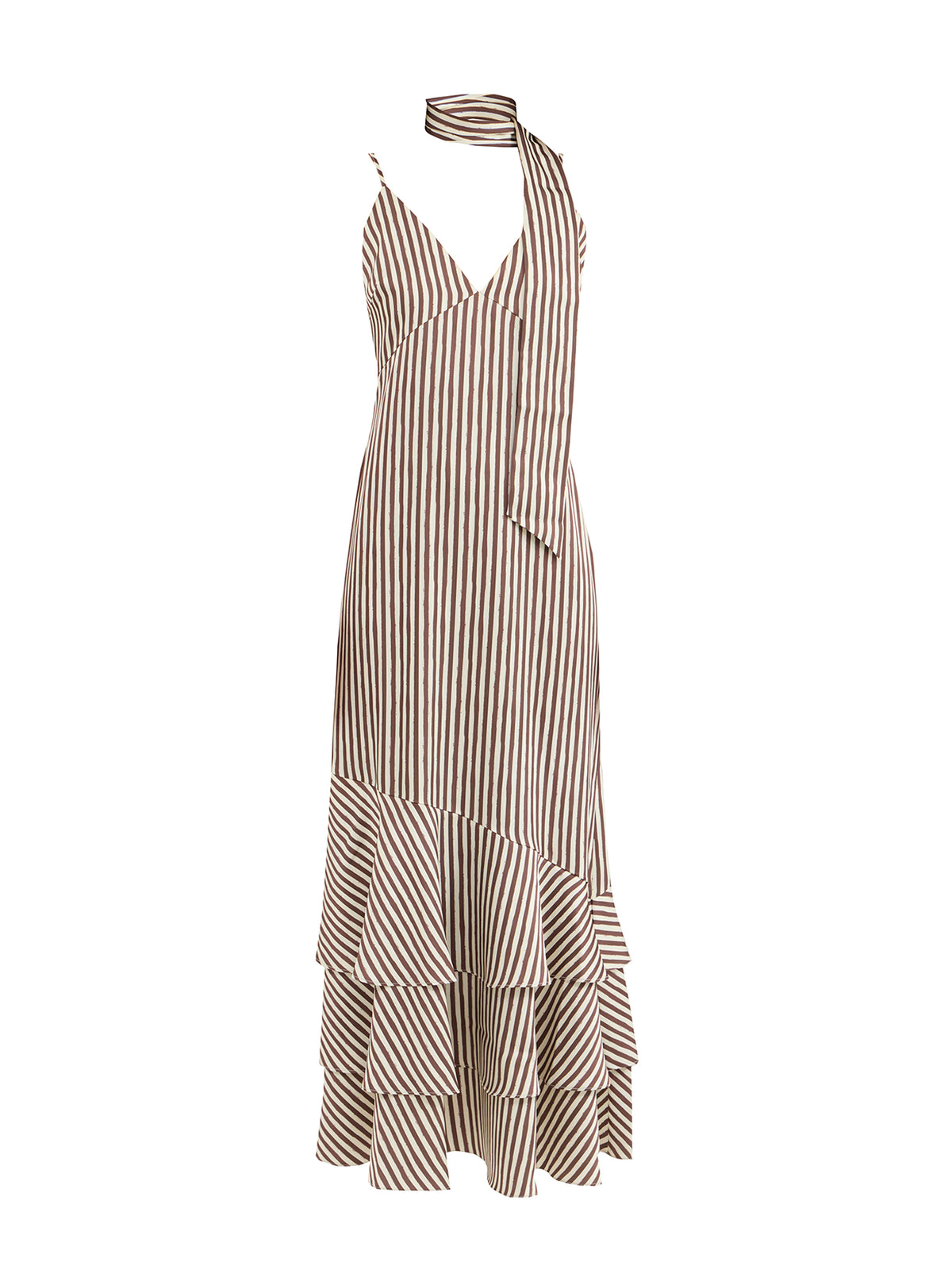 Serita V-Neck Tiered Maxi Dress