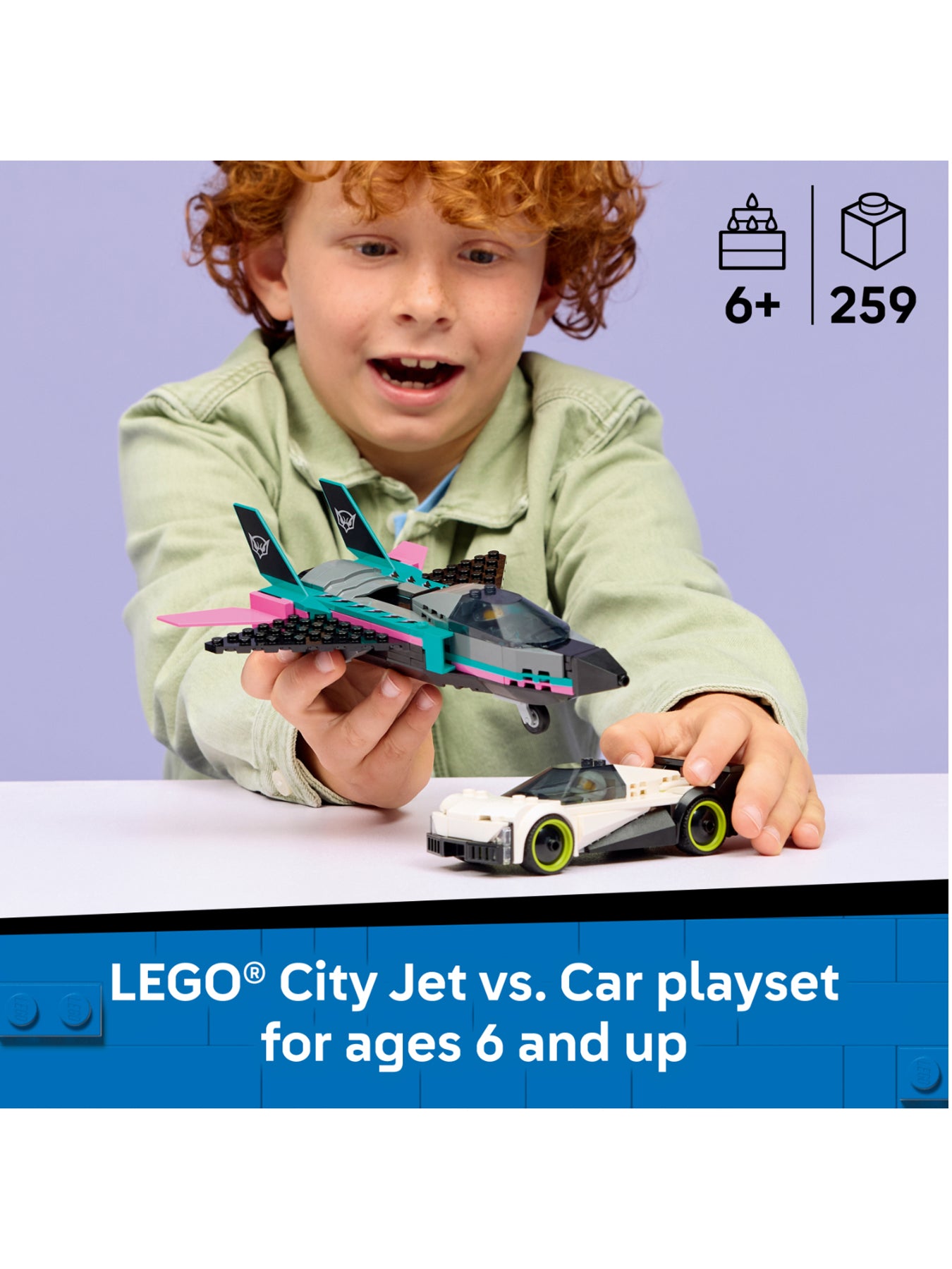 City Jet vs Car Playset 60489