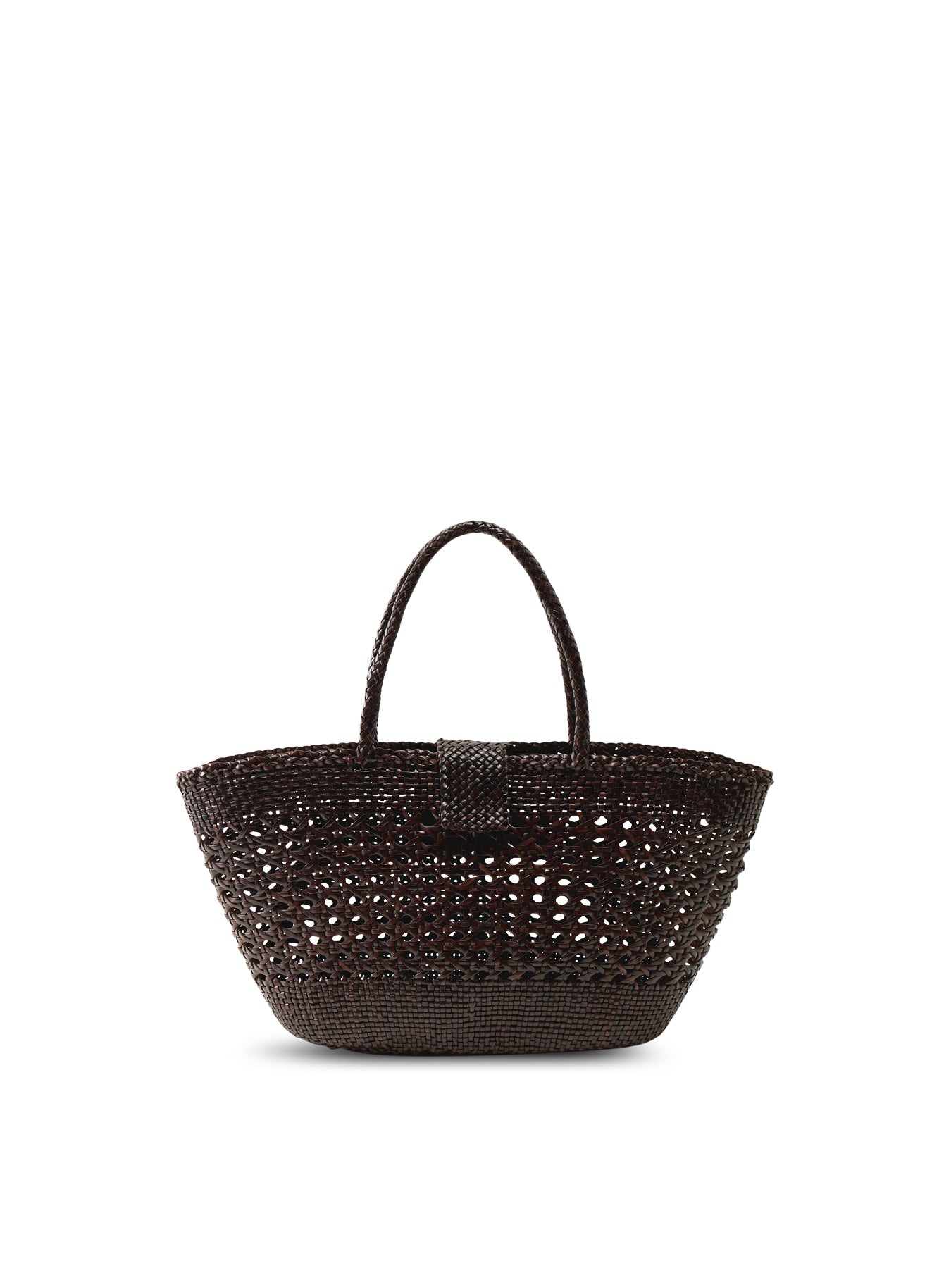 Rixo x Dragon Diffusion Lucine Woven Leather Bag Dark Brown