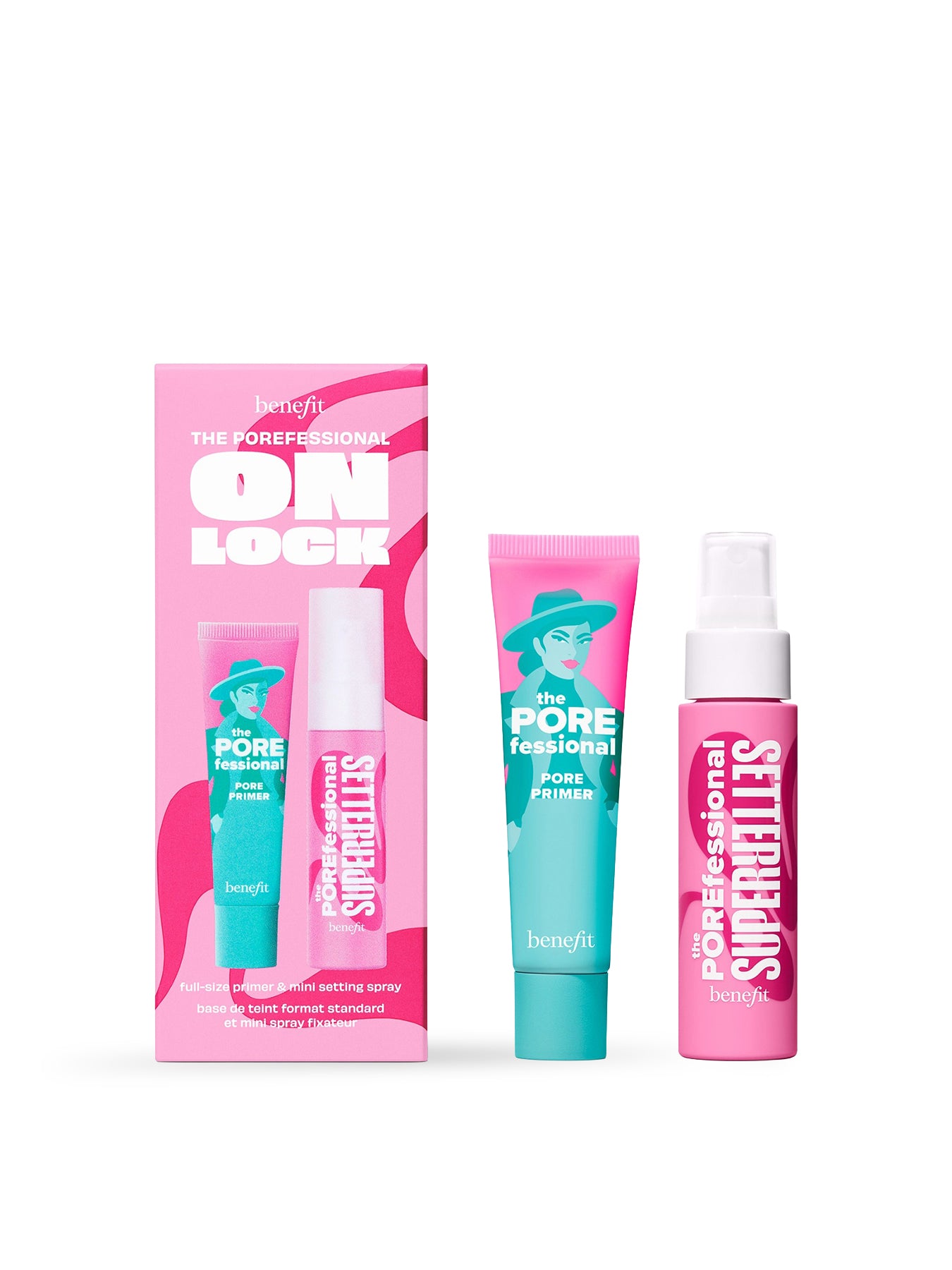 Porefessional On Lock Full Size Pore Primer and Mini Setting Spray Duo 52ml