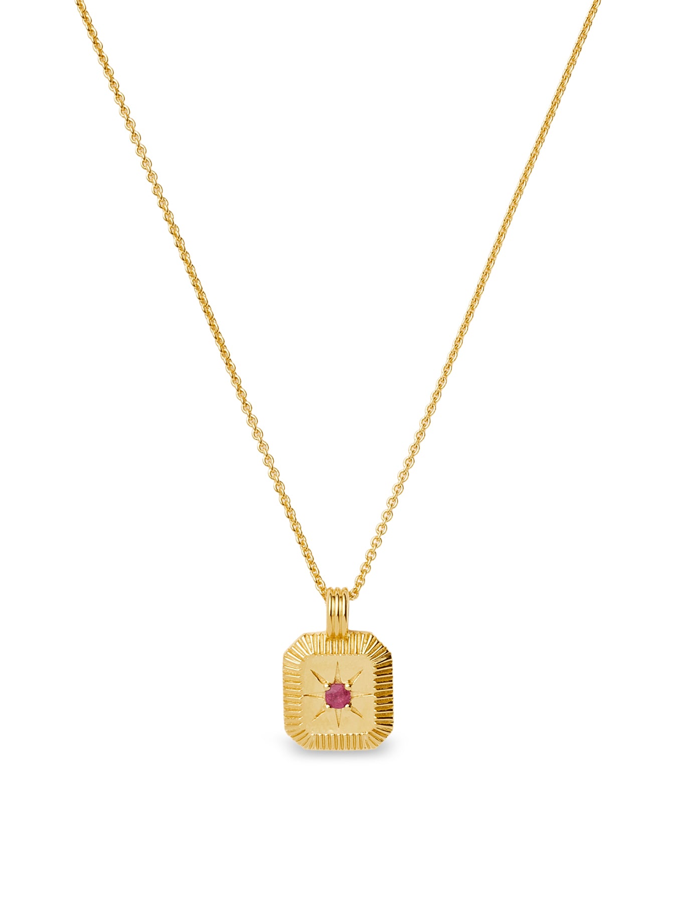July Birthstone Pendant Gold