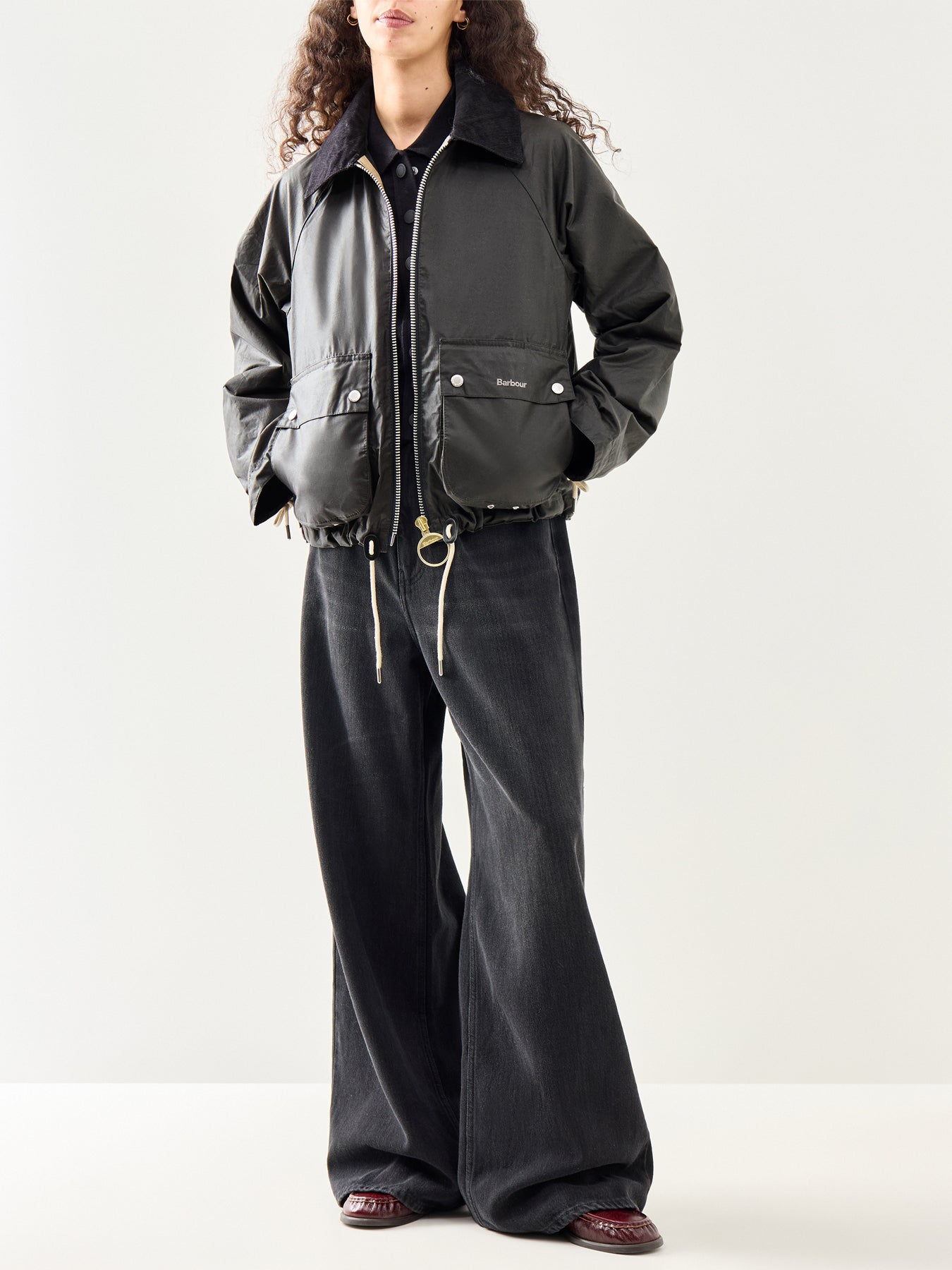 Marron Wax Jacket Grey