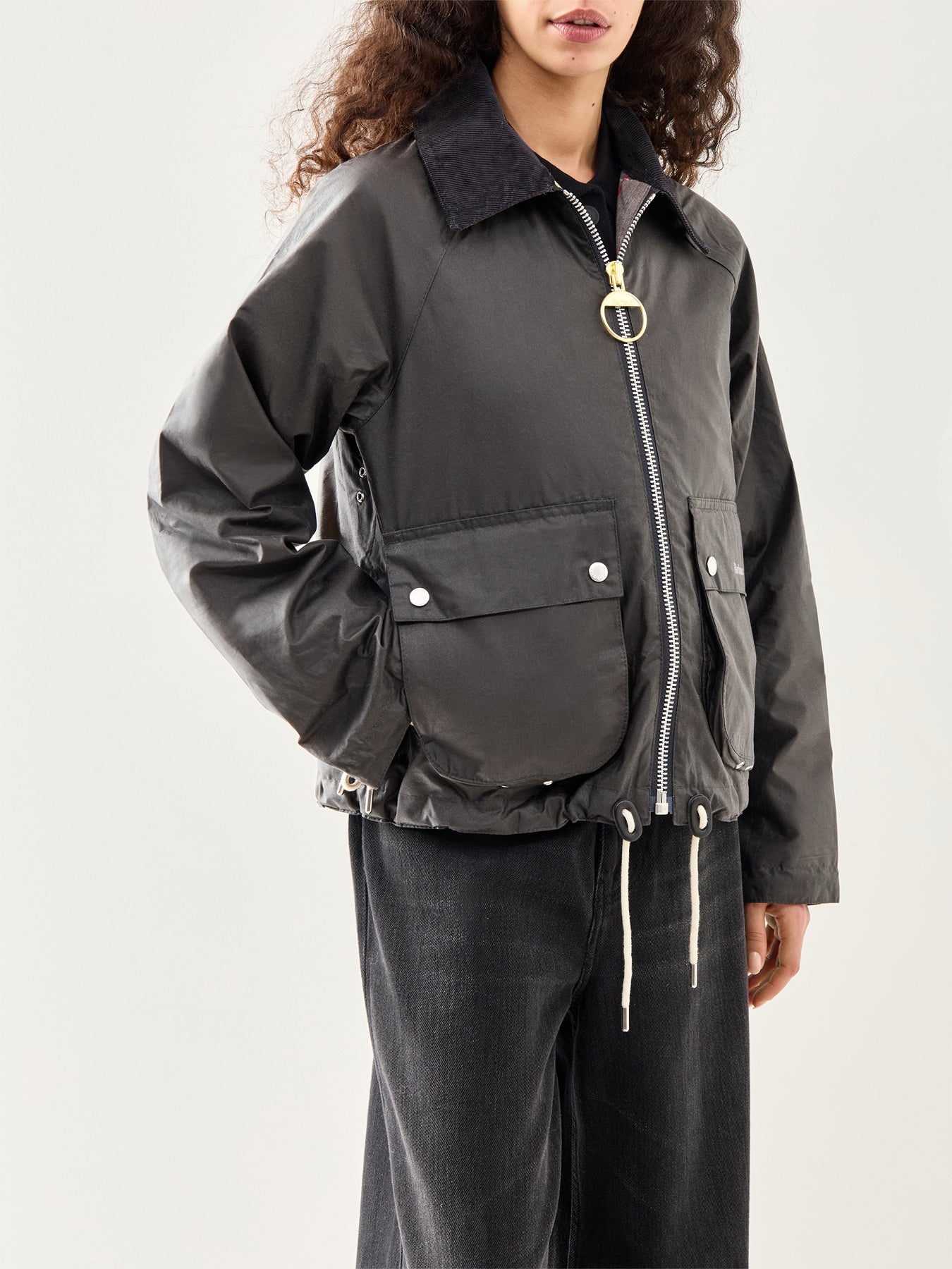 Marron Wax Jacket Grey