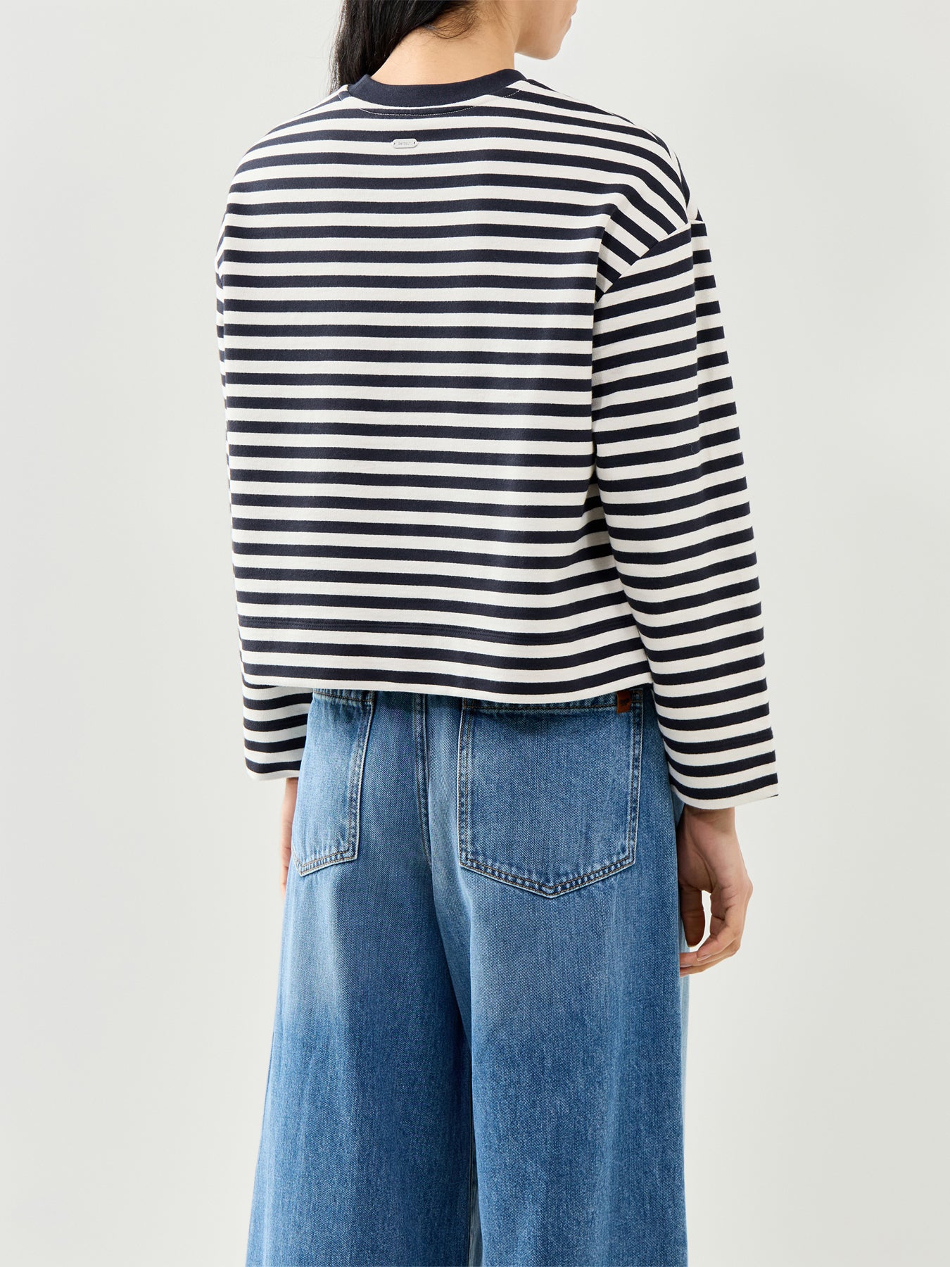 Gabby Sweatshirt Navy Stripe