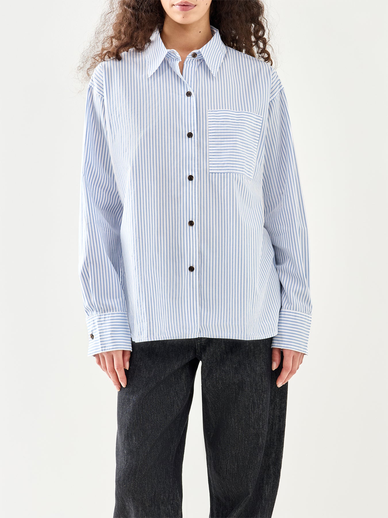 Polly Striped Shirt Chambray Stripe