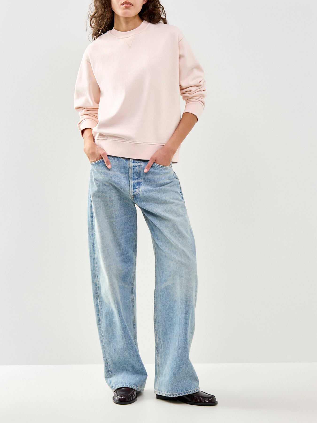 Bede Oversized Crew Sweatshirt Pink