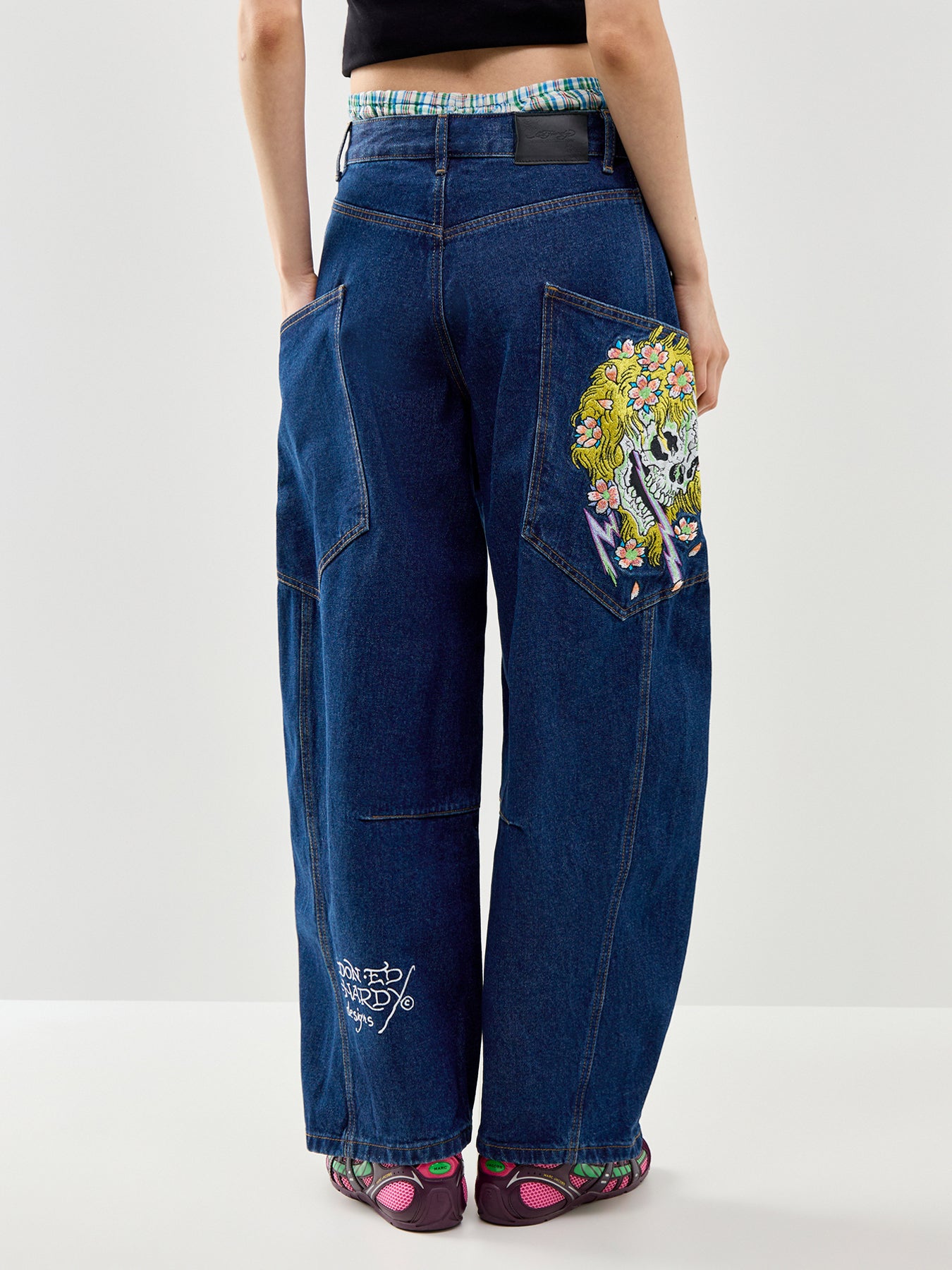 Gothic Skull Balloon Jeans Blue