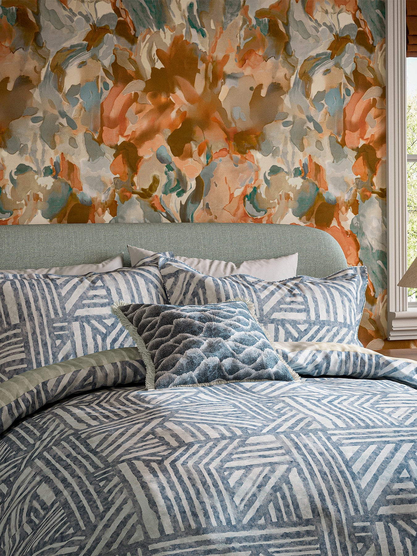 Crater Duvet Cover Set Sapphire
