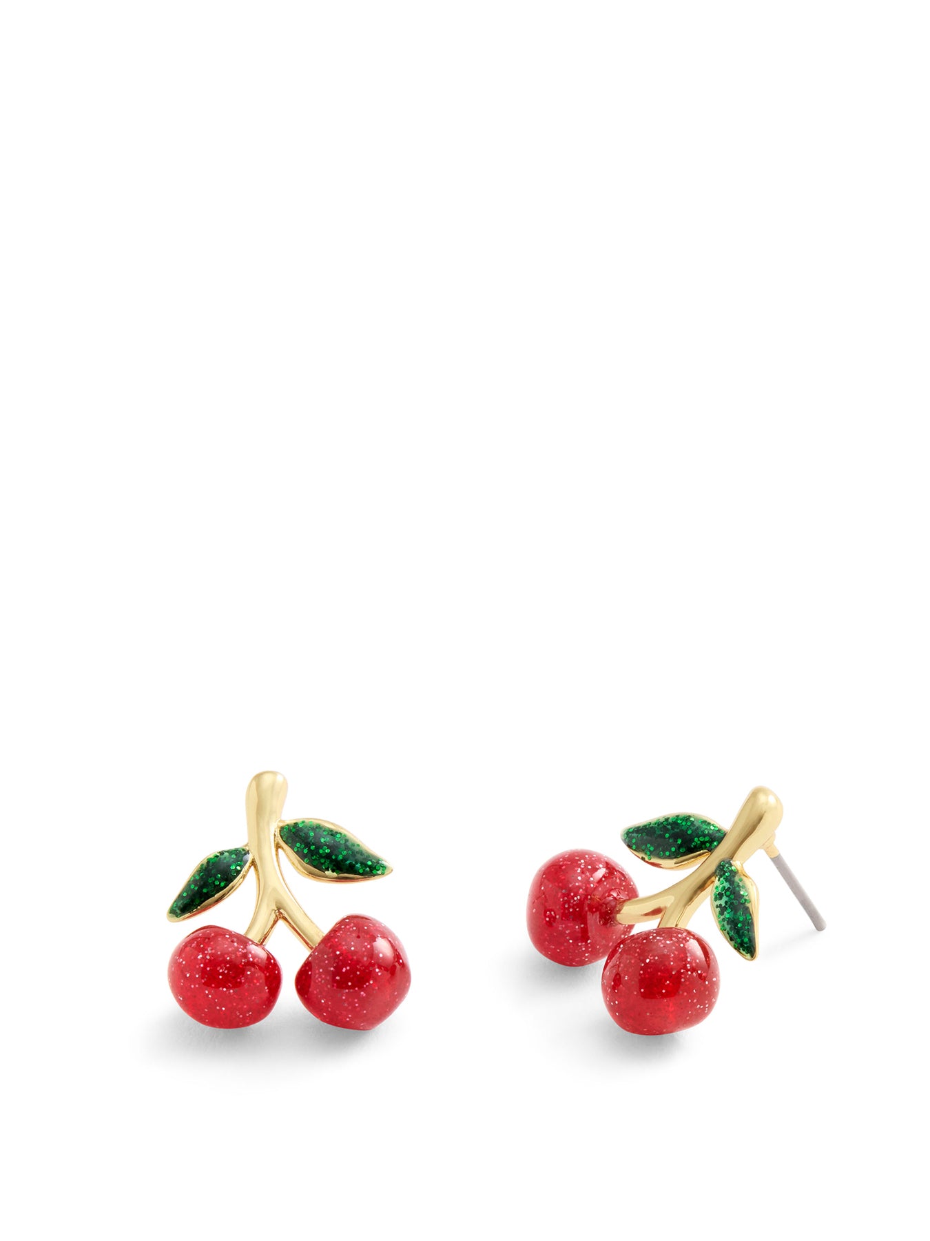 Cherry Stud Earrings Gold