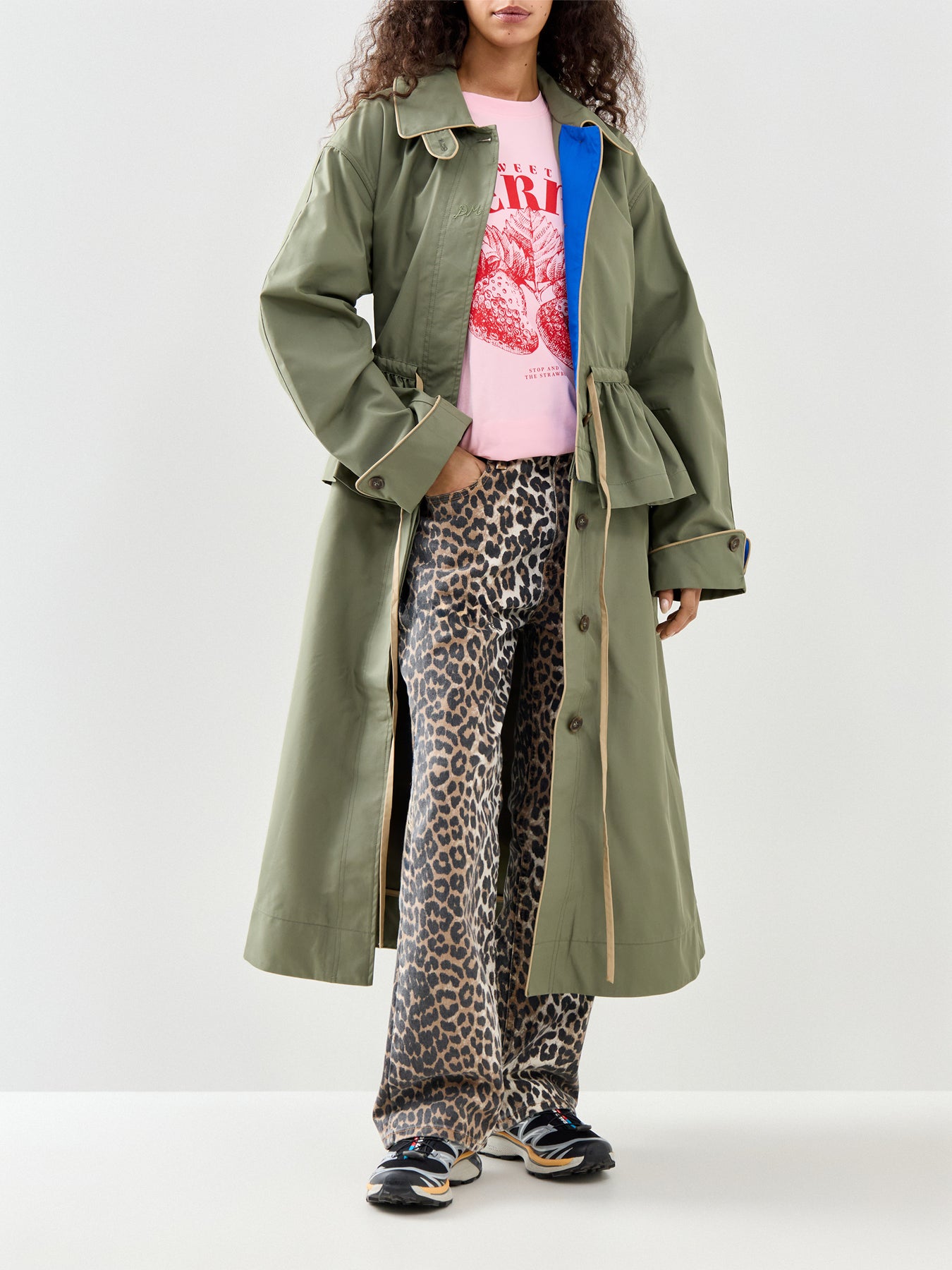 Myrtle Cotton Trench Coat Green