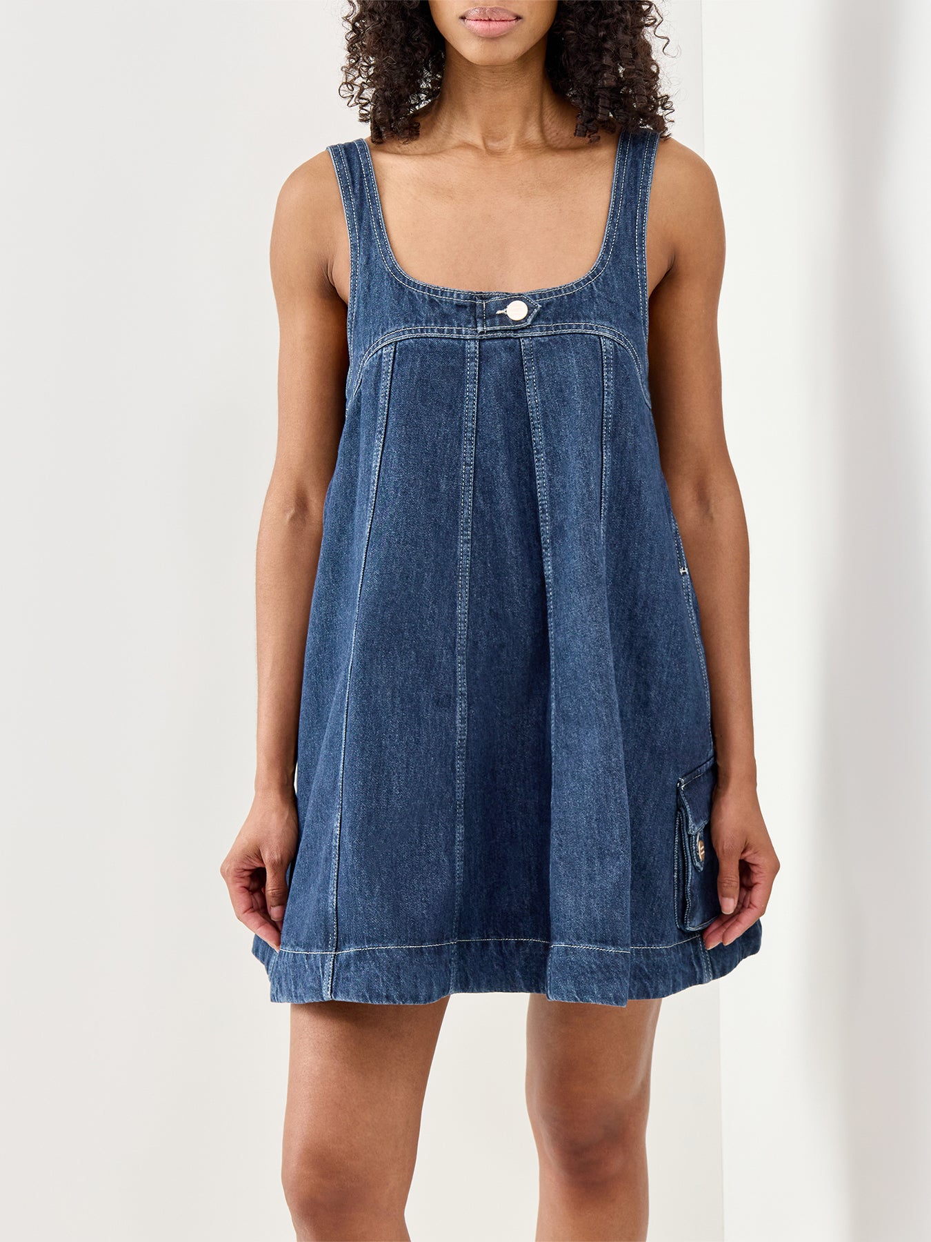 Immy Mini Dress Dark Wash