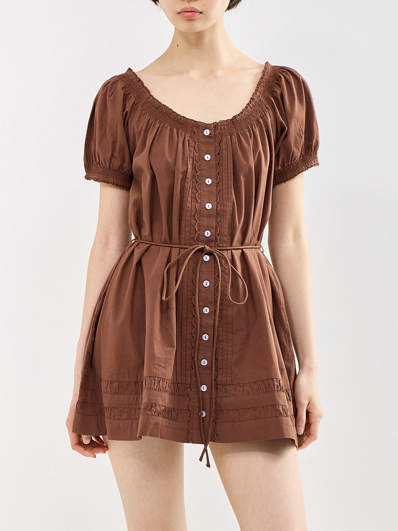Jayne Mini Dress Brown