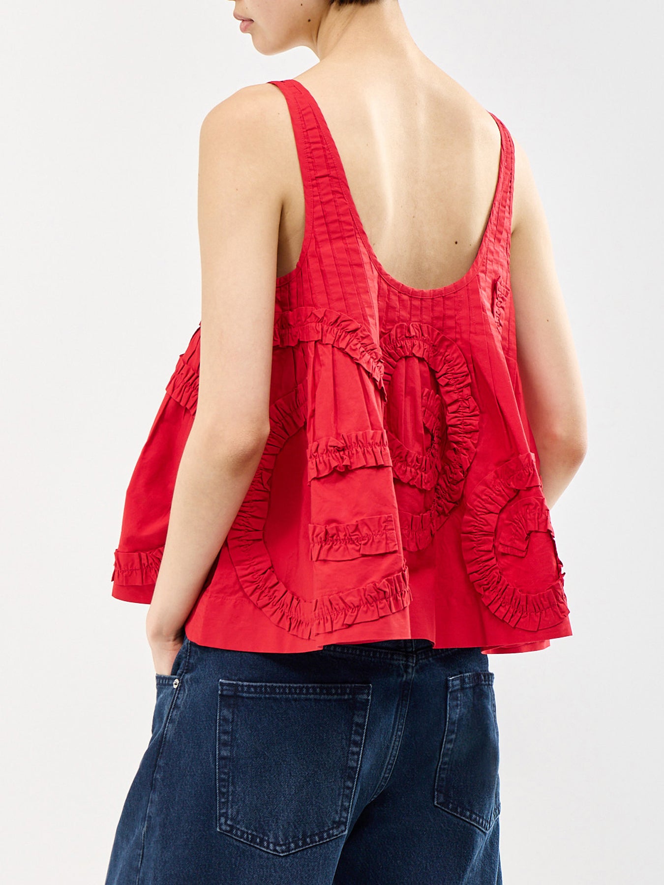 Stella Ruffle Cami Red