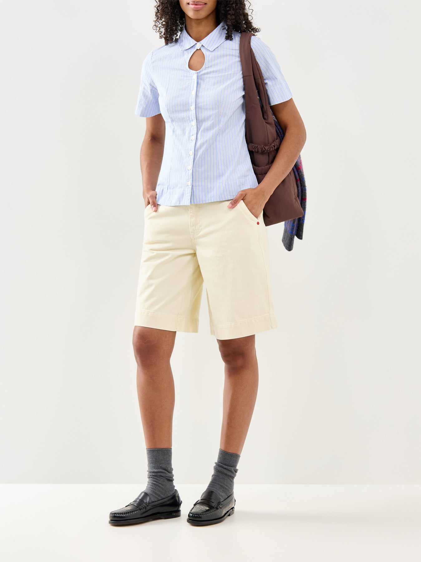 Annie Denim Shorts Butter Yellow