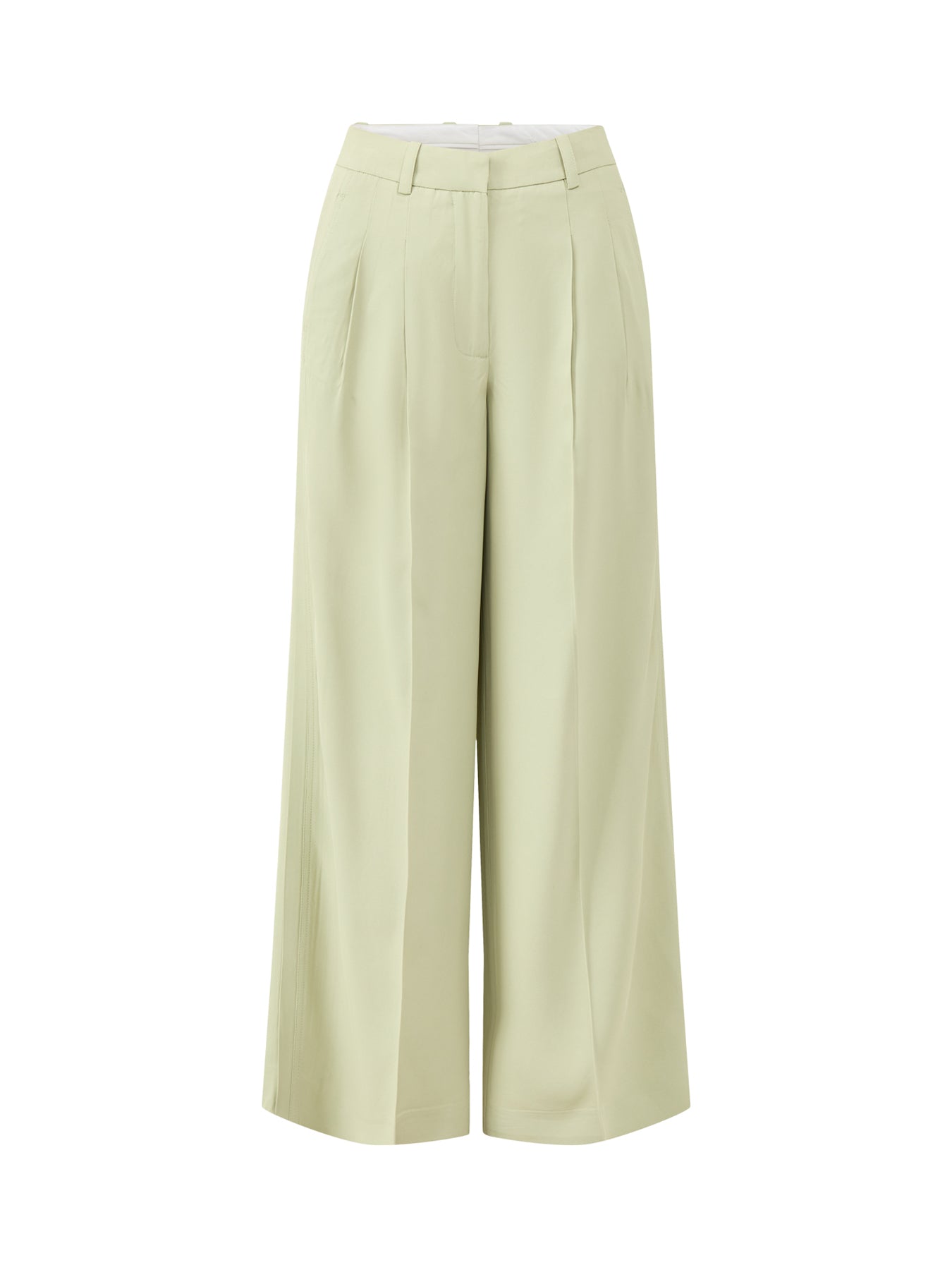 Extra Wide Ellie High Waisted Trousers Green
