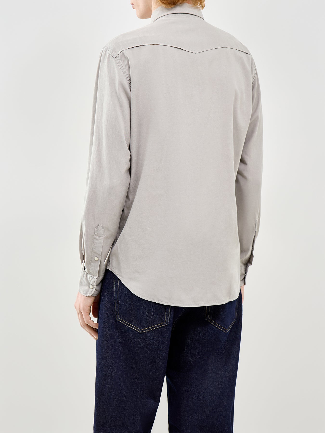 Long Sleeve Pattern Shirt Grey