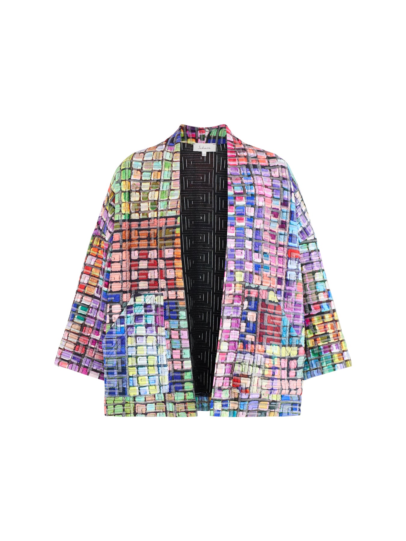 Coloured Glass Tiles Jersey Jacket Multi