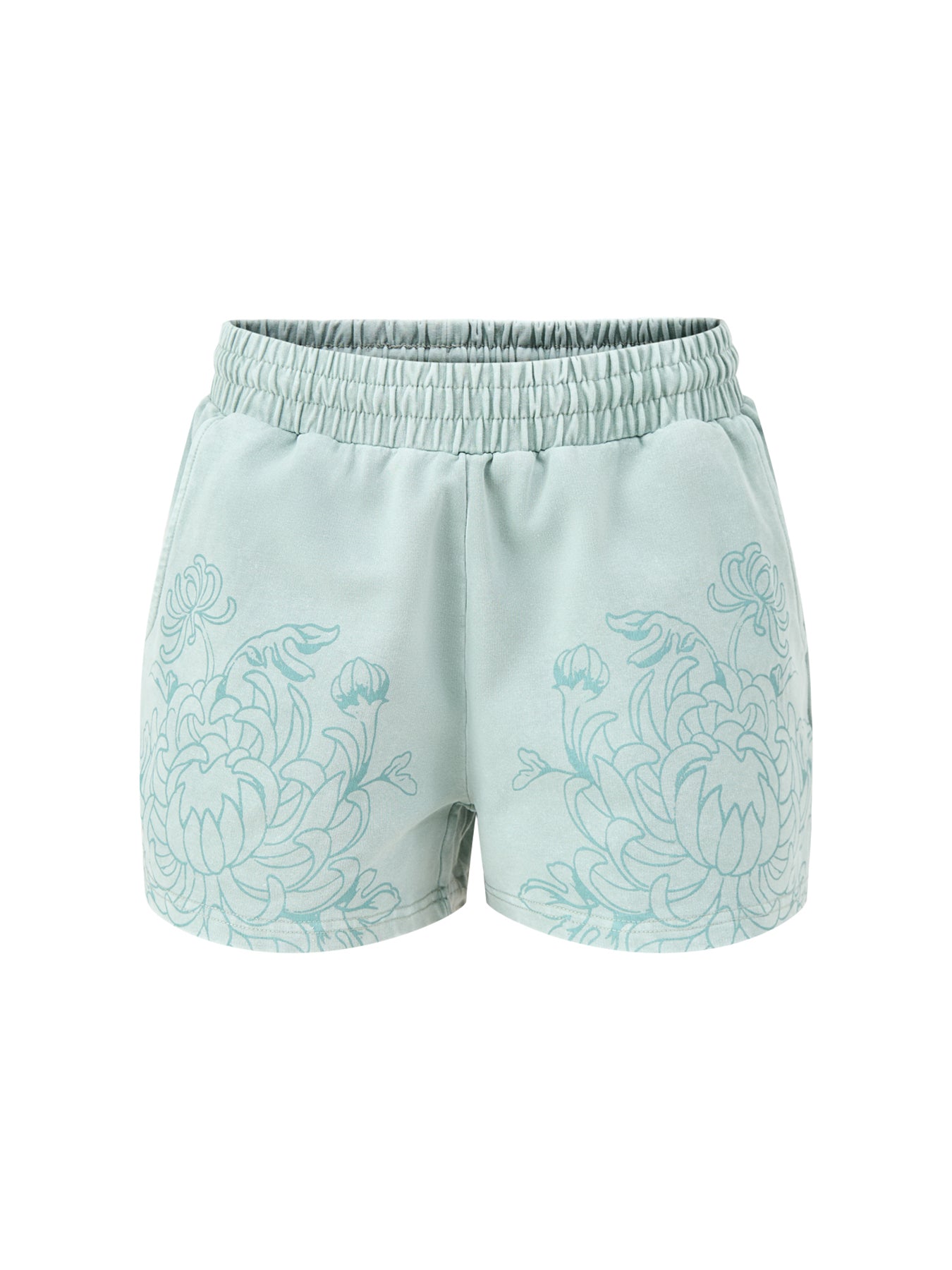 Applique Tattoo Sweat Shorts Green