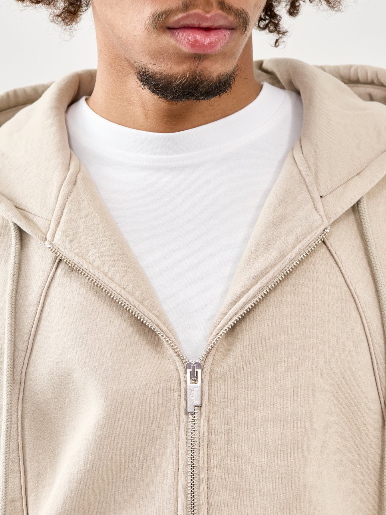 Millbank Zip Hoodie Beige