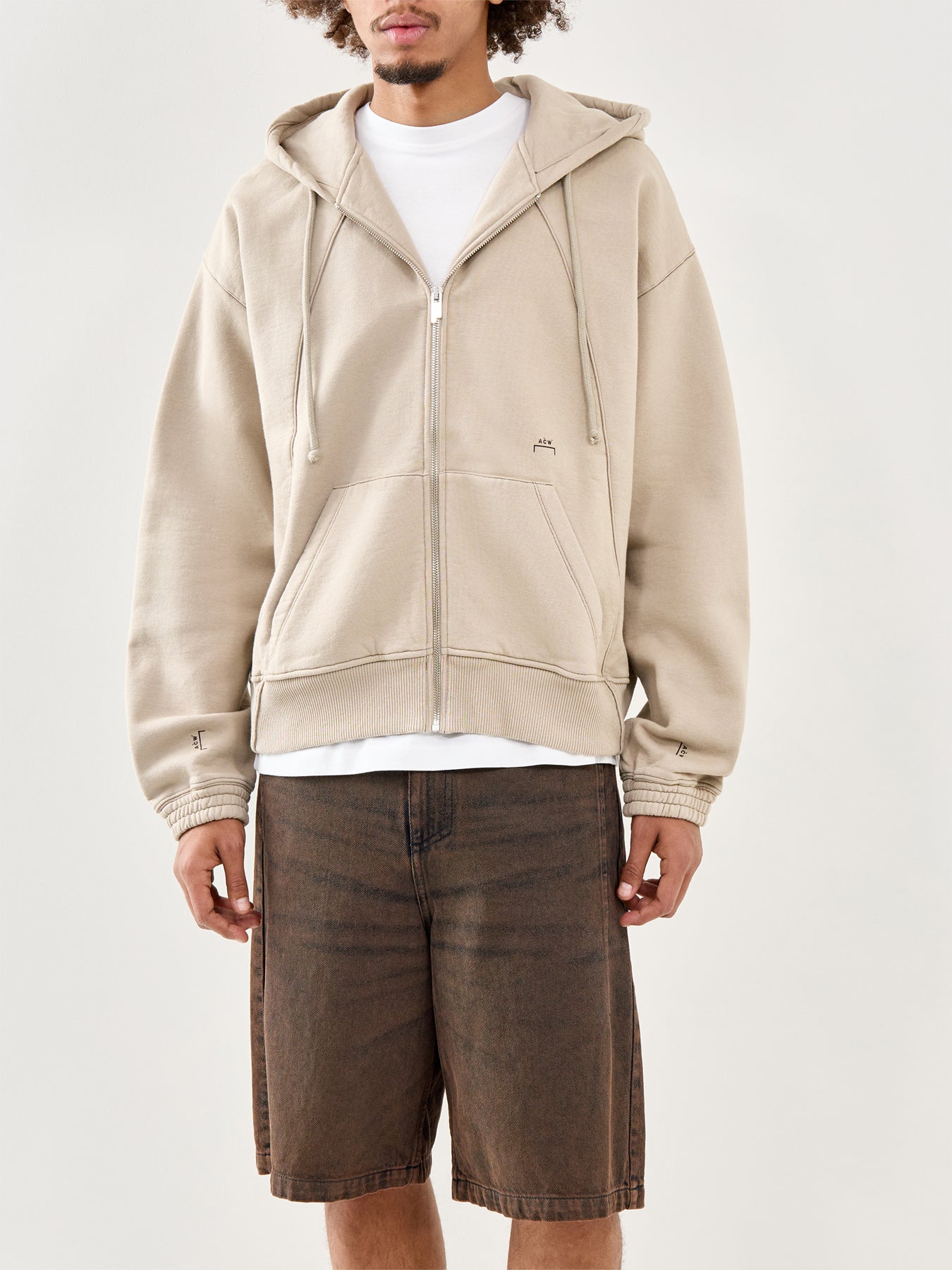 Millbank Zip Hoodie Beige