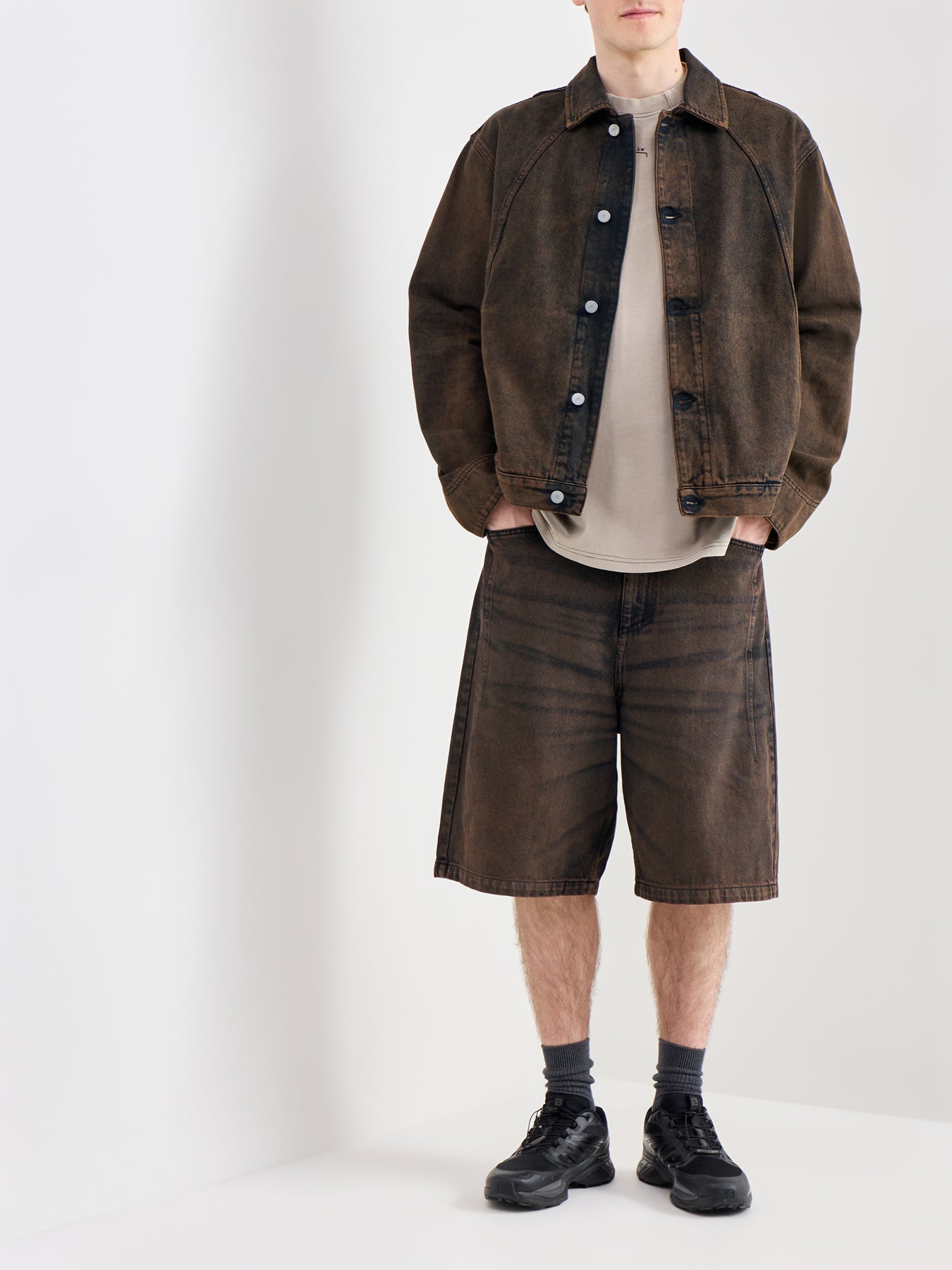 Organic Cotton Denim Jacket Brown