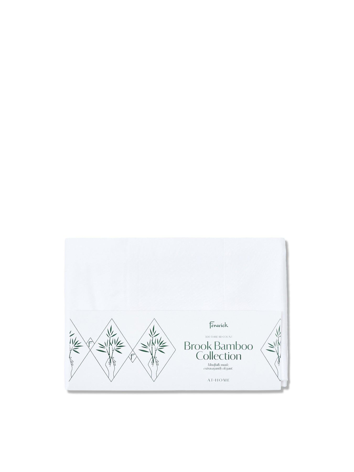 Brook Bamboo 300 Thread Count Oxford Pillowcase White