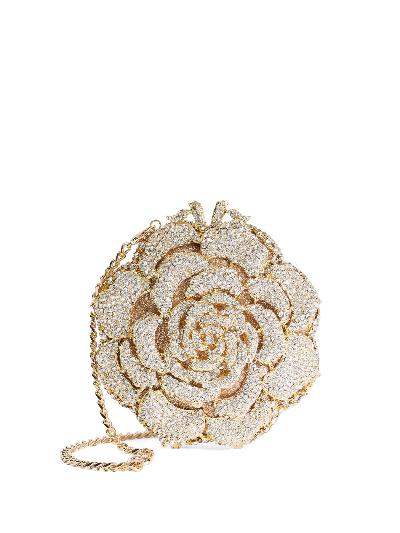 Floral Diamante Embellished Clutch