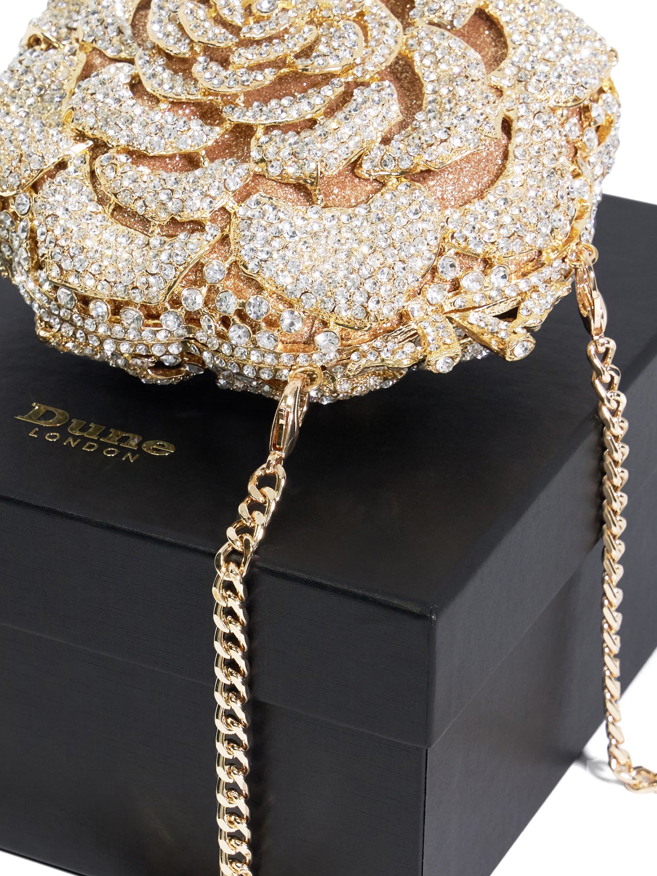 Floral Diamante Embellished Clutch