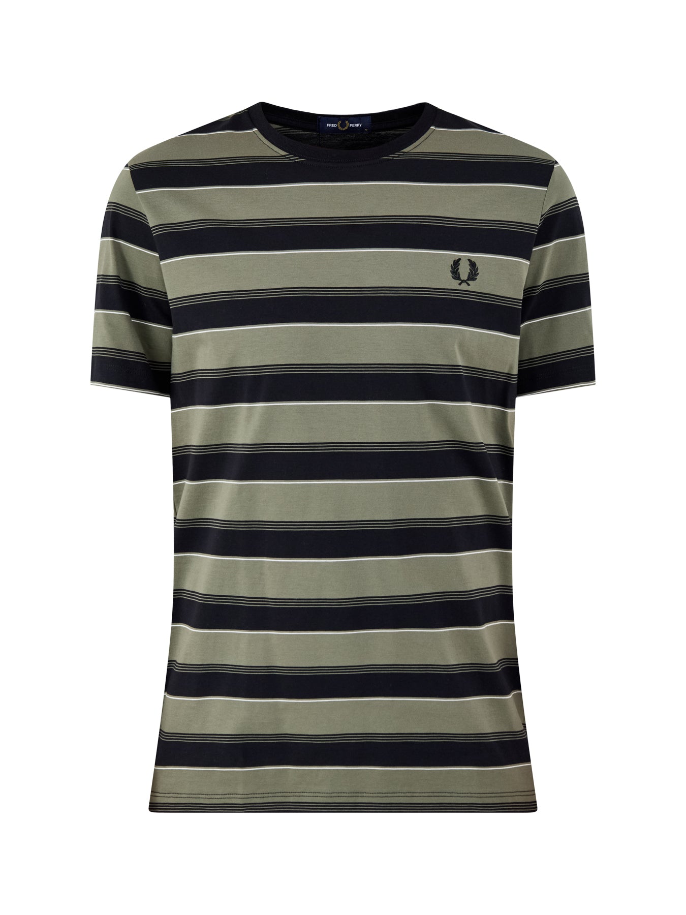 Fine Stripe T-Shirt Black