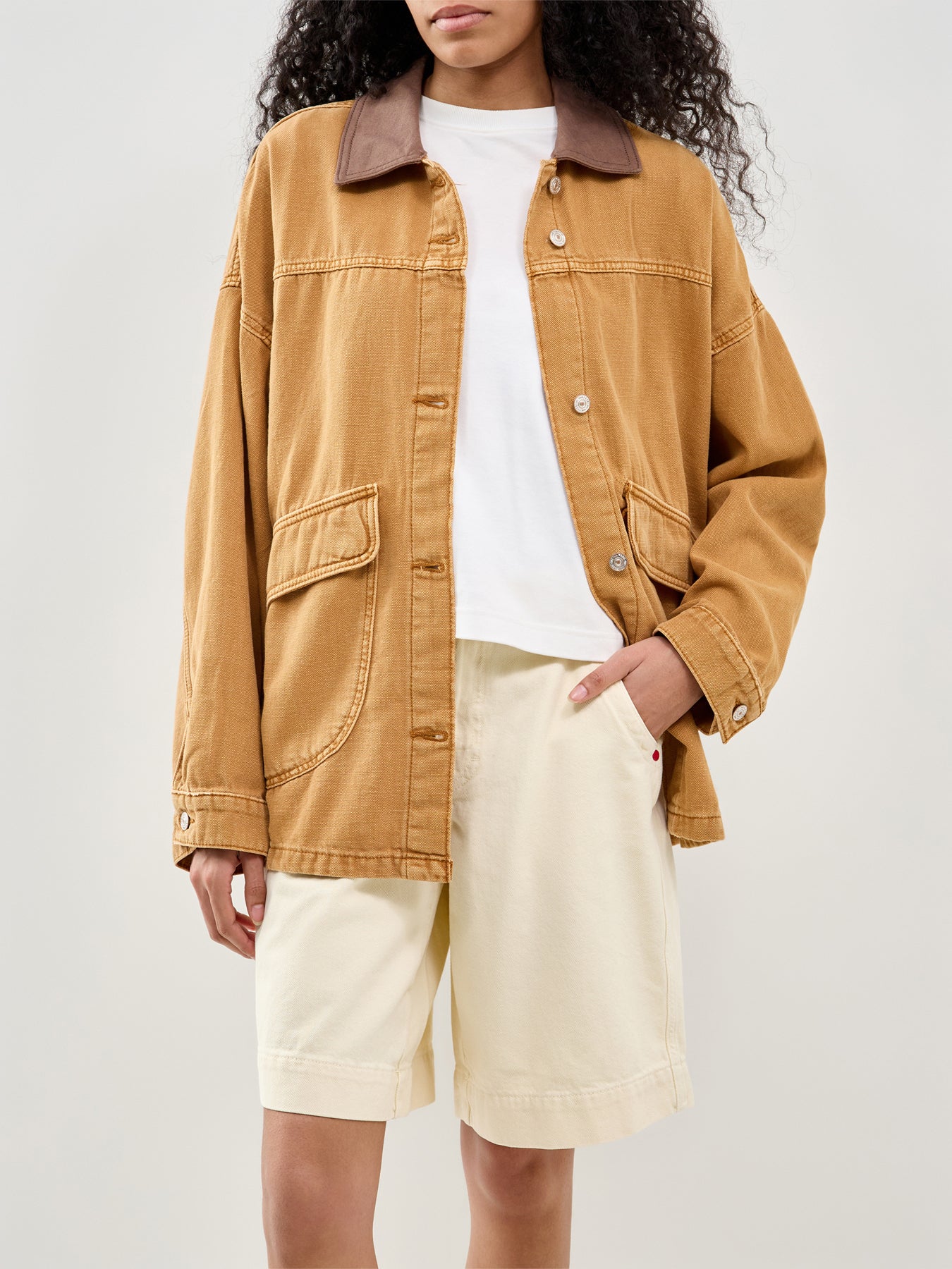 Lemon Denim Jacket Orange