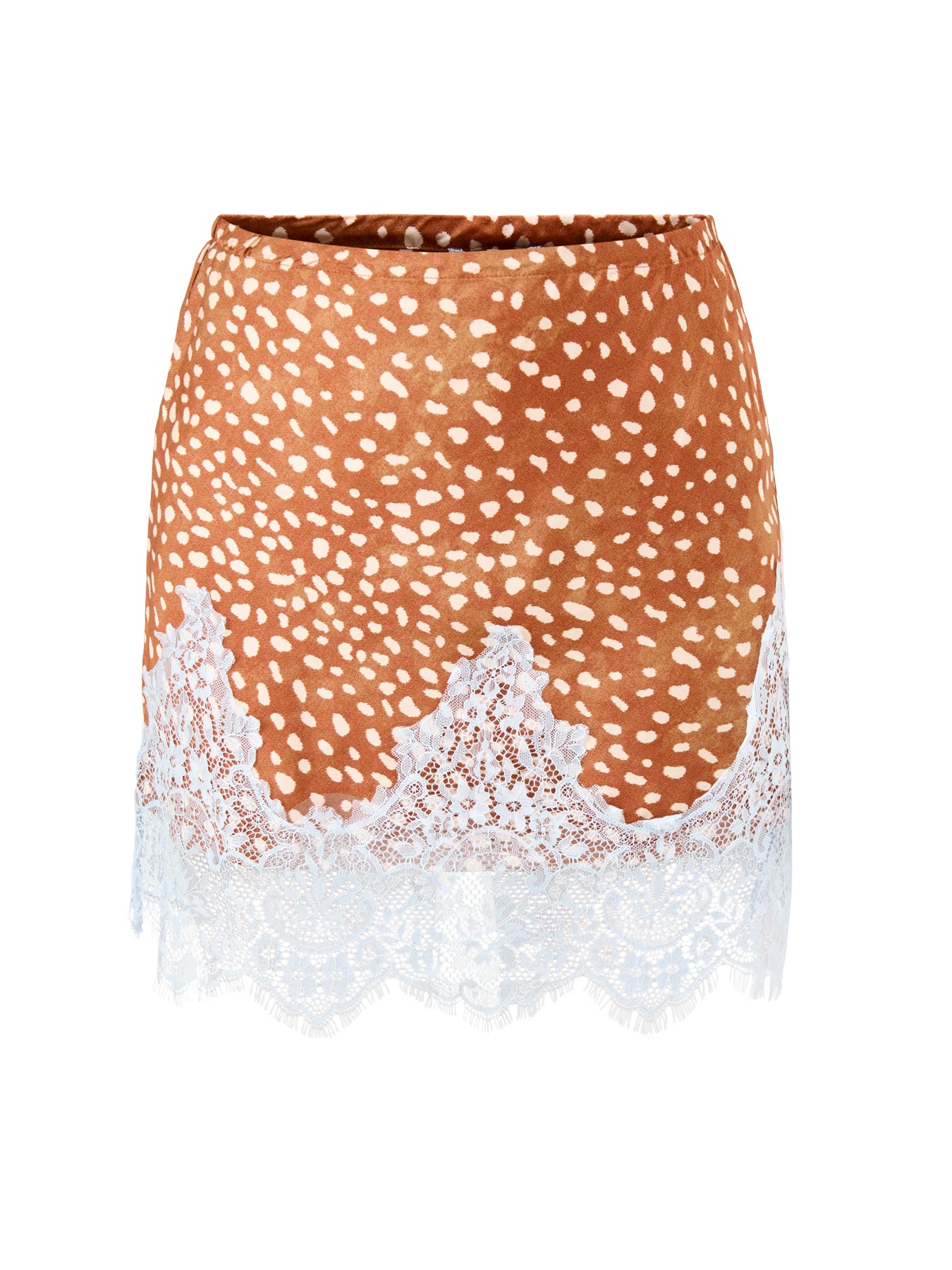 Deer Print Mini Maeva Skirt Brown
