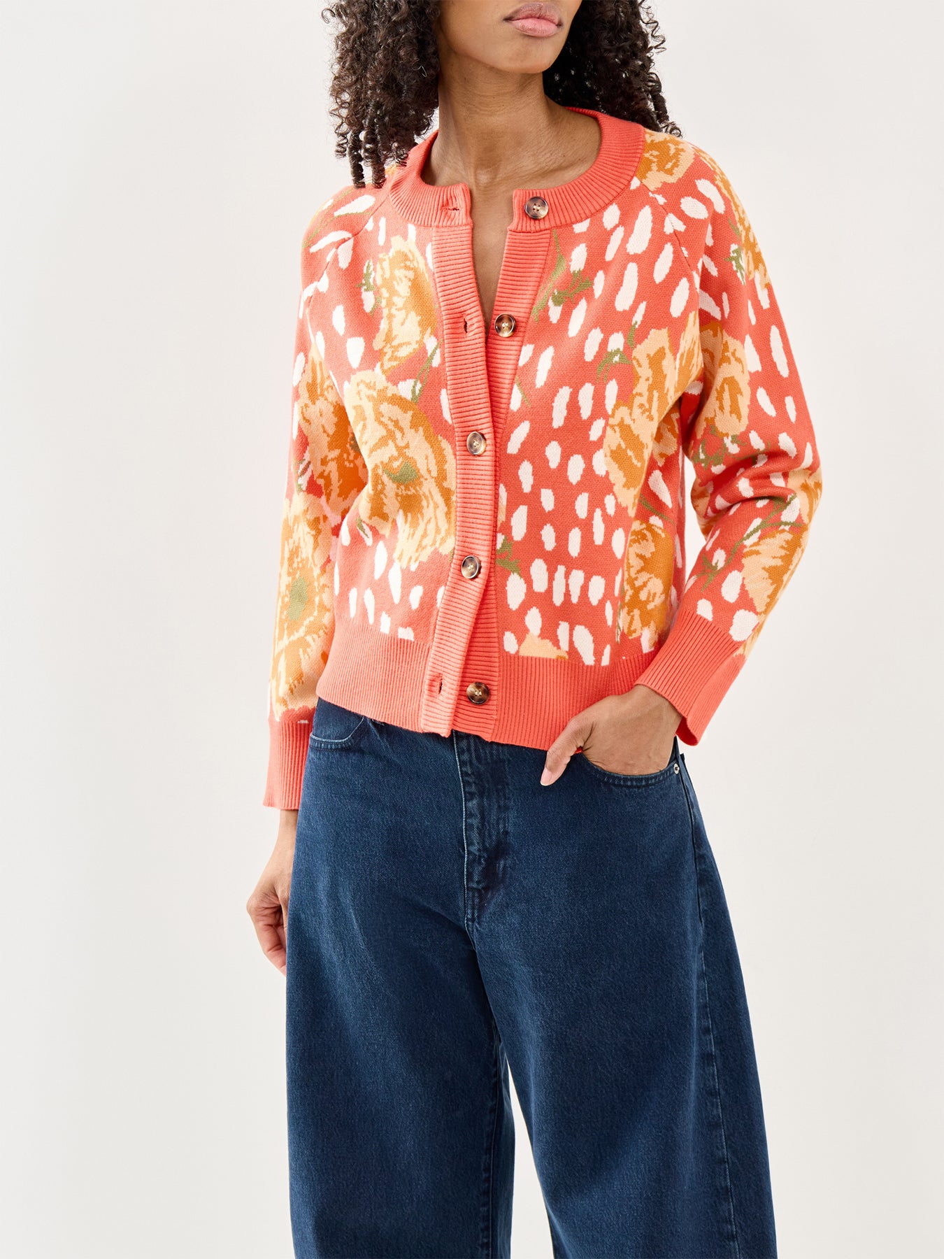 Coral Poppy Cardigan Pink
