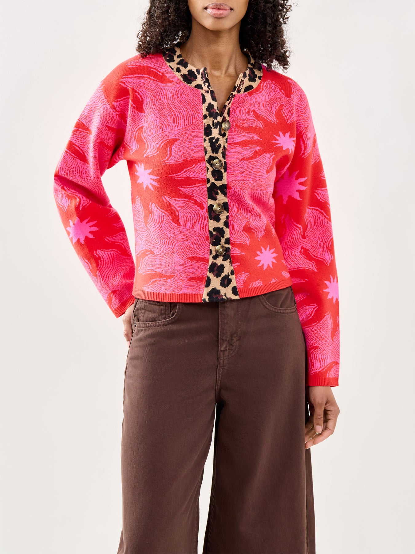 Pink Soleil Cardigan Red