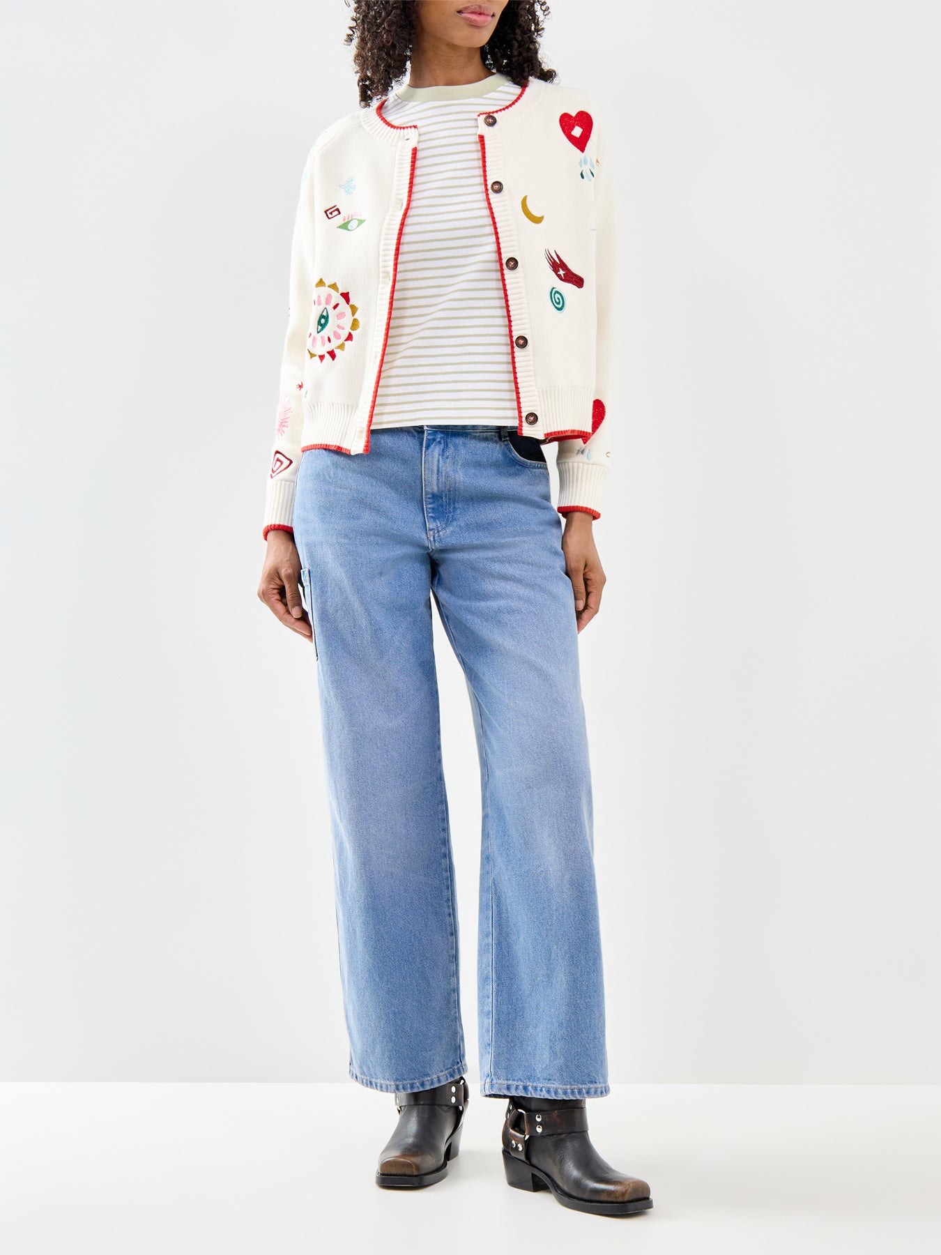 Morocco Charms Cardigan Cream